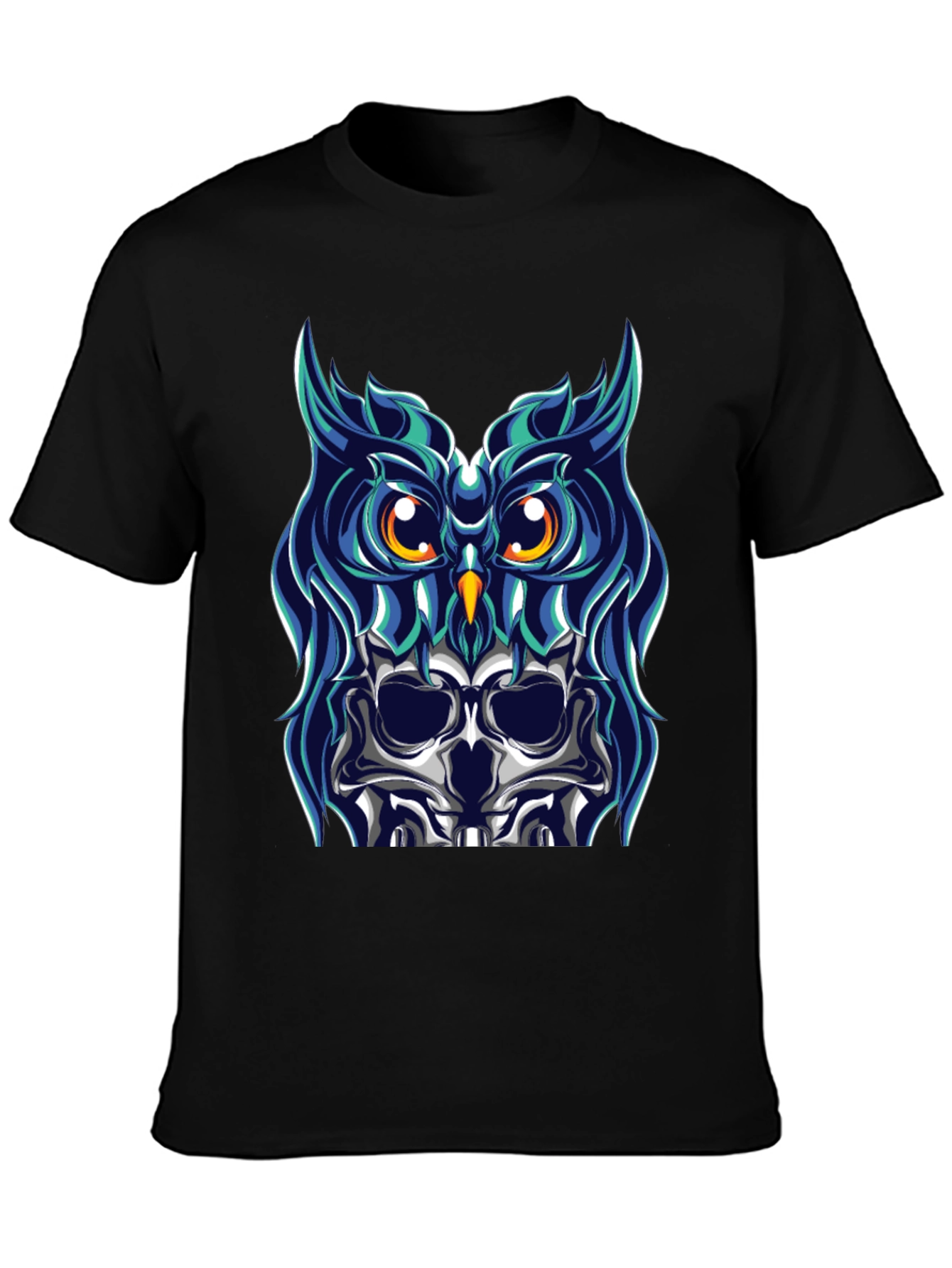 Owl Skull Graphic Tee - Unique Design