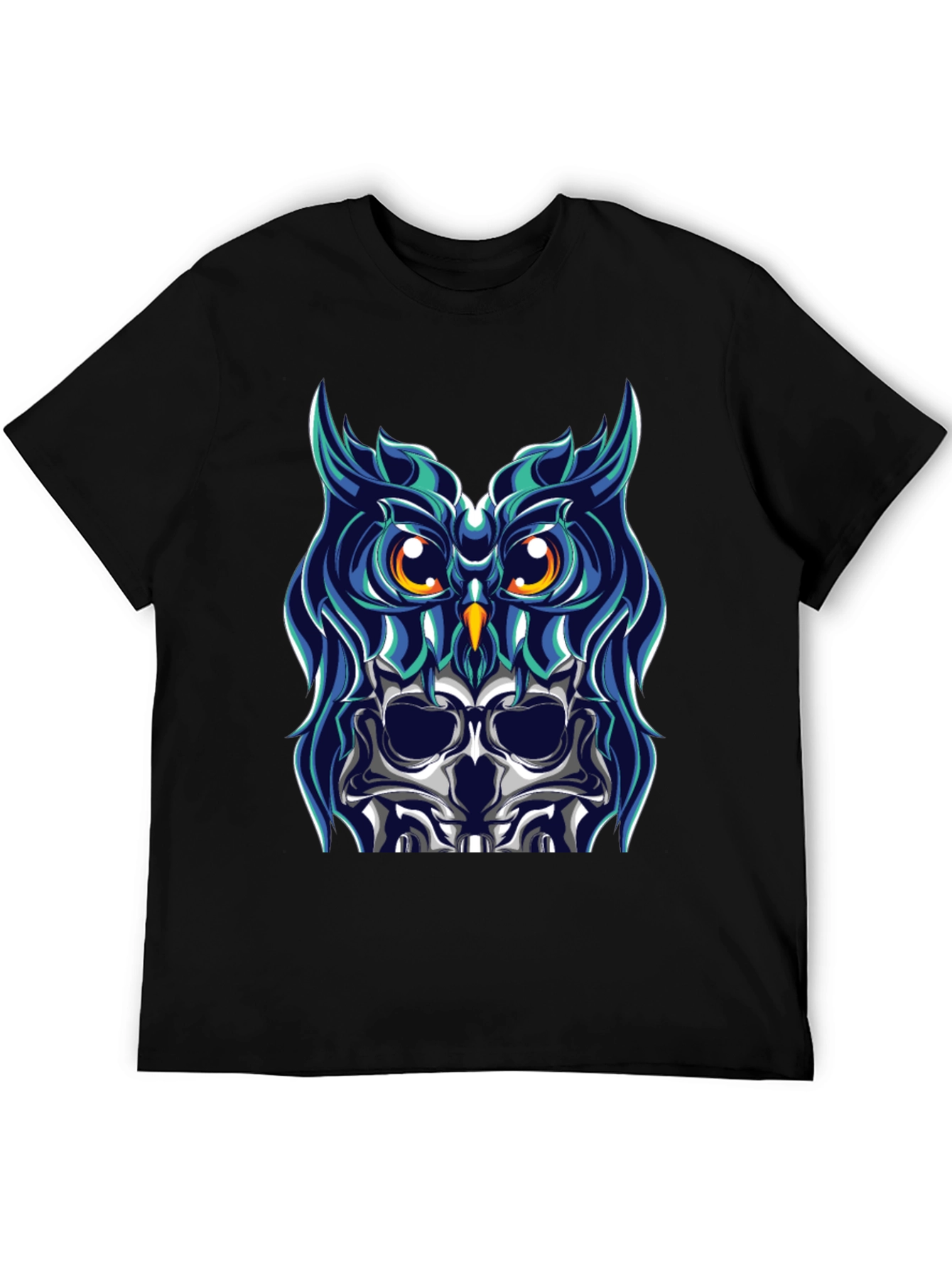 Owl Skull Graphic Tee - Unique Design