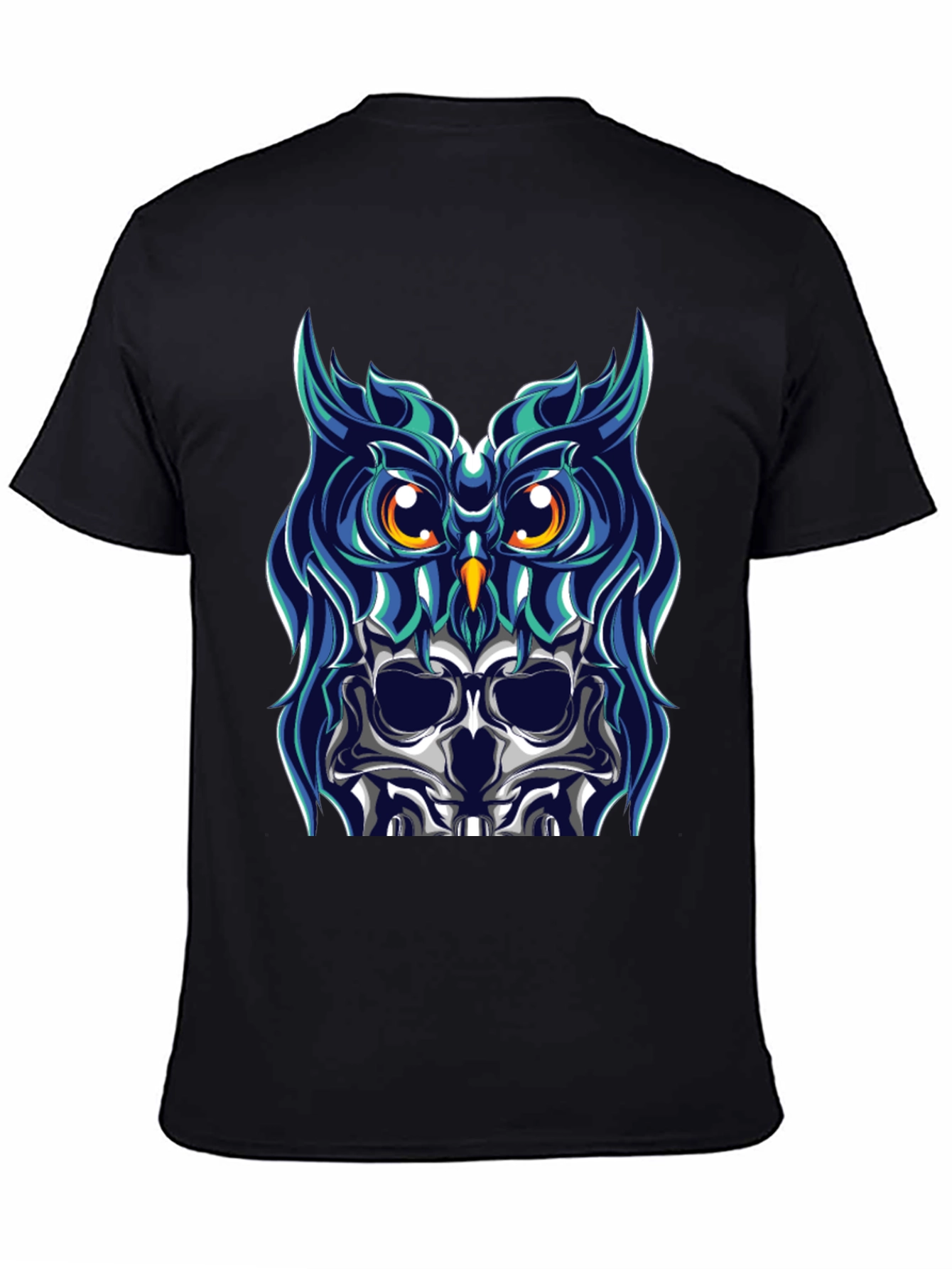Owl Skull Graphic Tee - Unique Design
