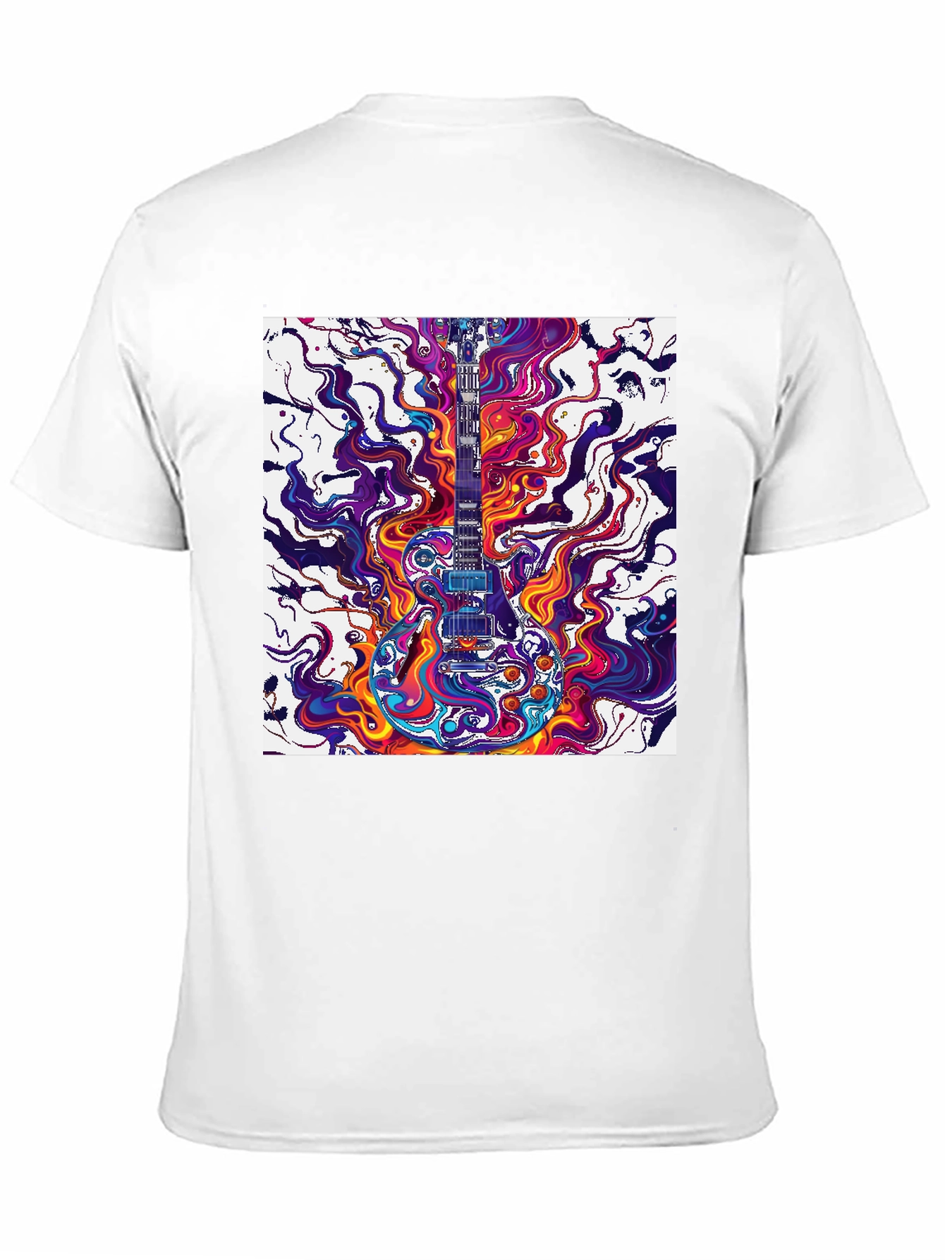 Psychedelic Guitar T-Shirt - Vivid Music Art