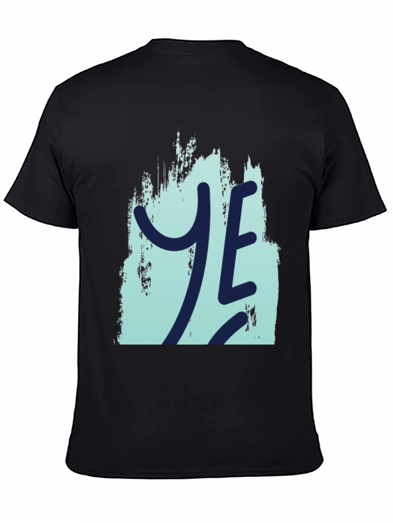 YE Graphic Print Mens Black T-Shirt