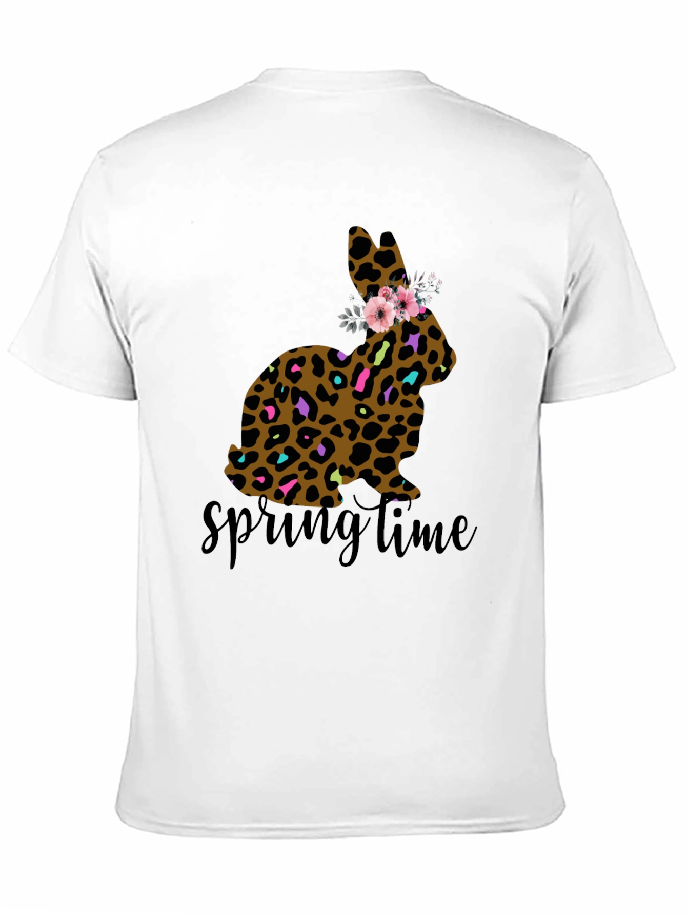 Leopard Print Easter Bunny Springtime T-Shirt
