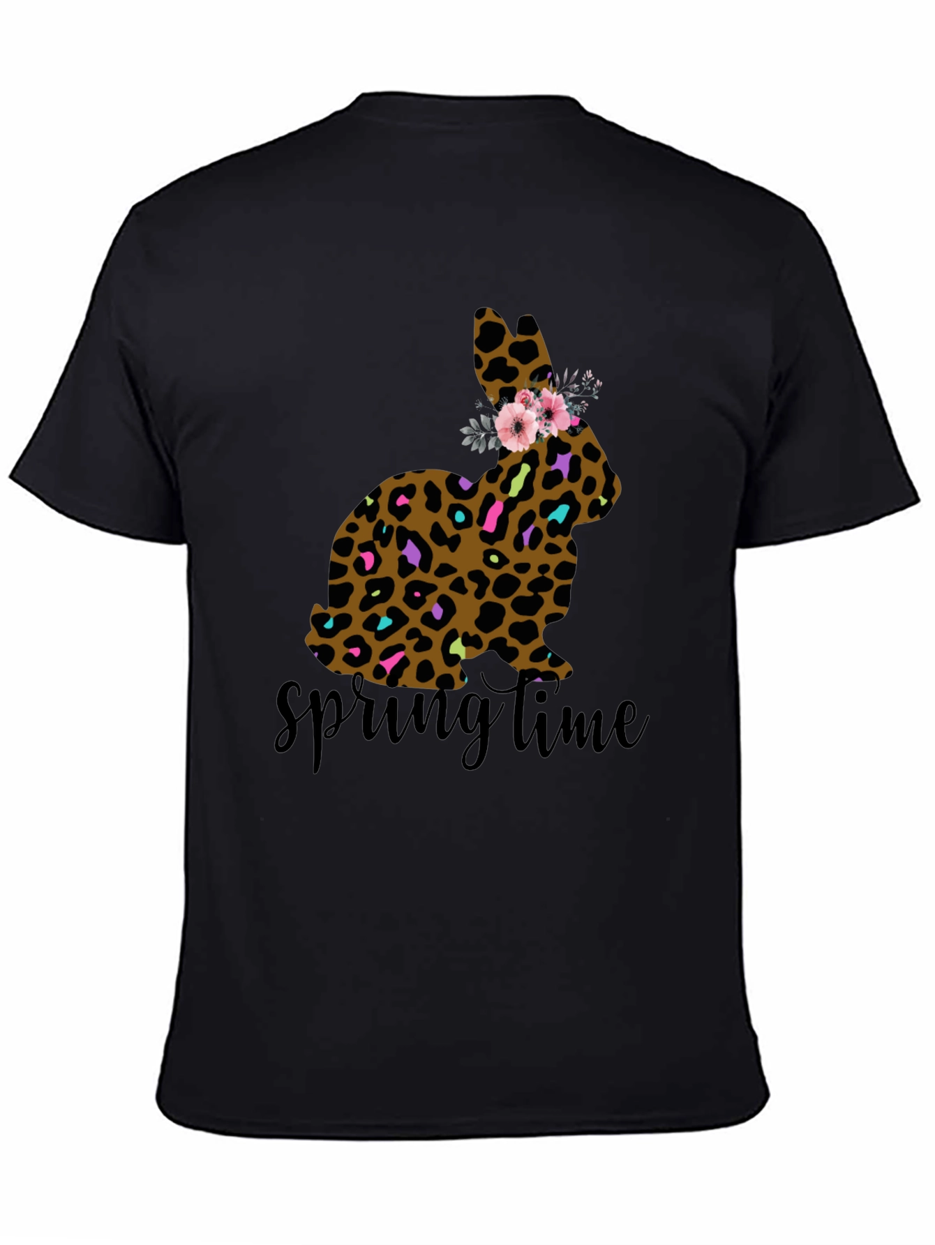 Leopard Print Easter Bunny Springtime T-Shirt