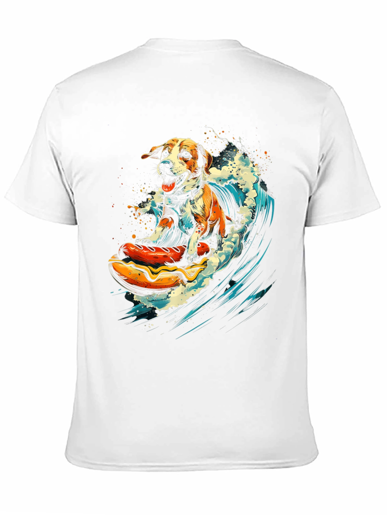Dog Surfing Hotdog T-Shirt