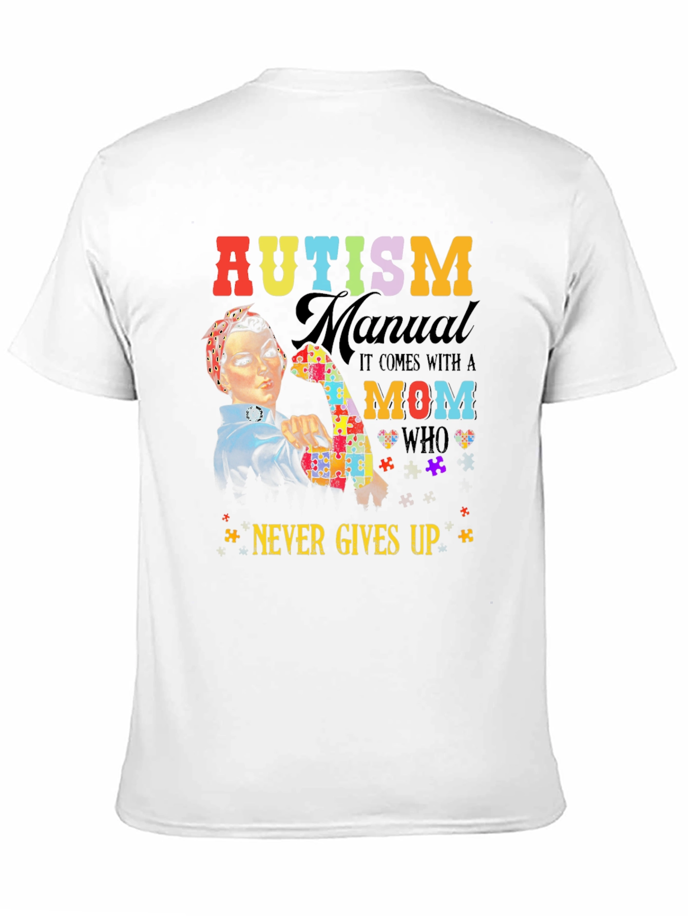 Autism Mom Strong Graphic T-Shirt