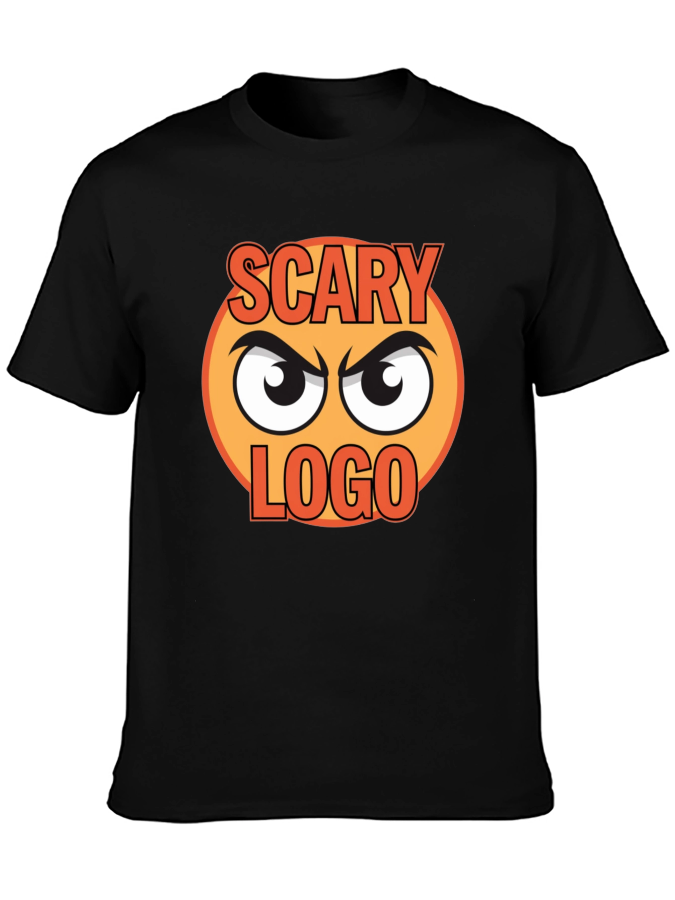 Scary Logo Graphic Print Black T-Shirt