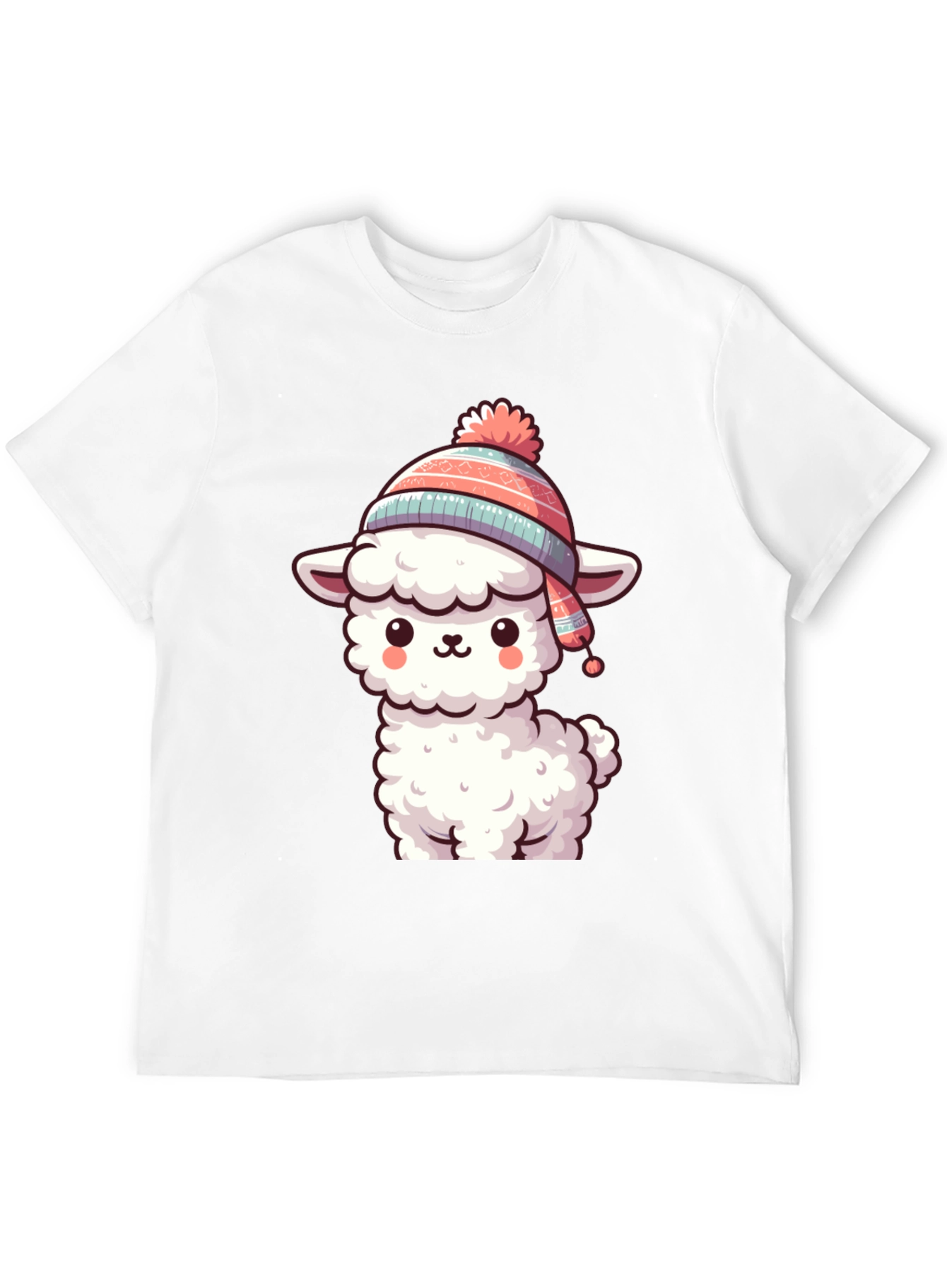 Cute Llama in Hat Graphic Tee