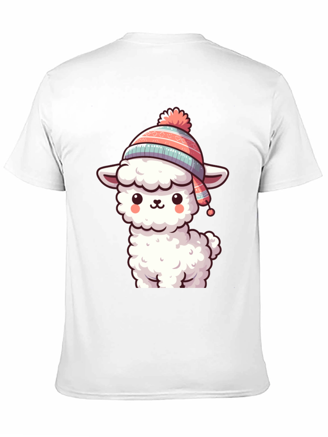 Cute Llama in Hat Graphic Tee