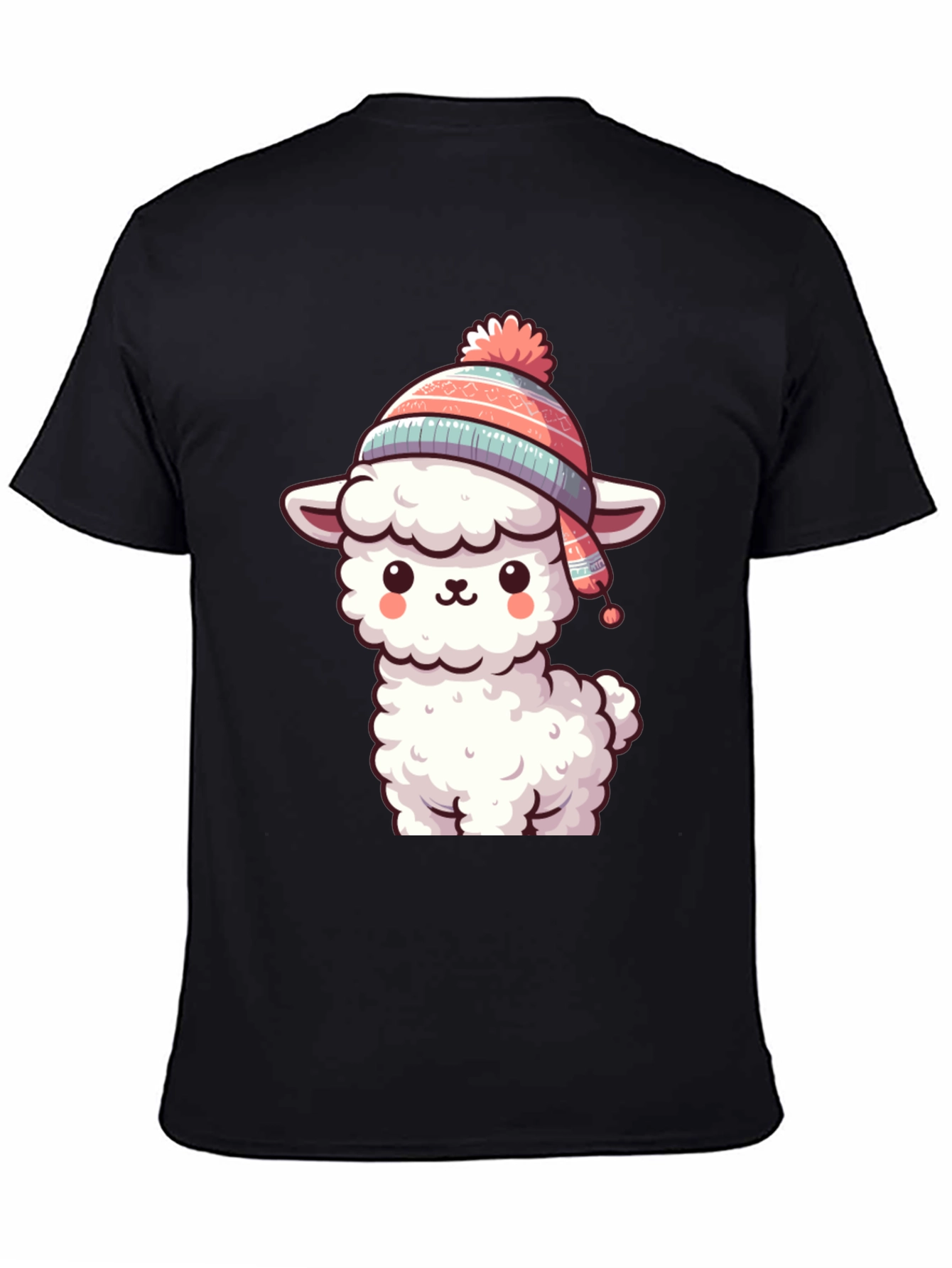 Cute Llama in Hat Graphic Tee