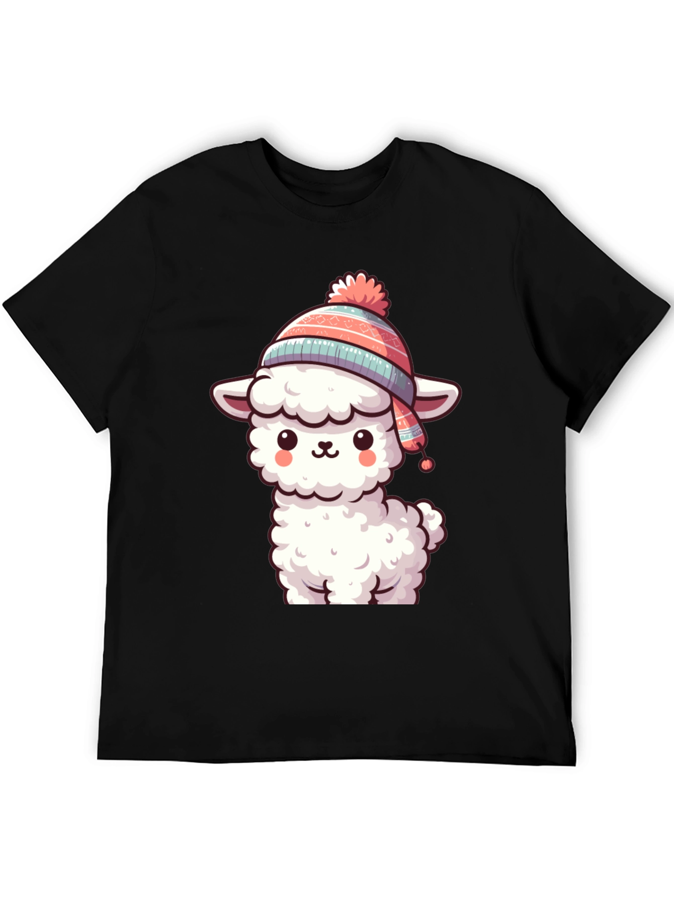 Cute Llama in Hat Graphic Tee