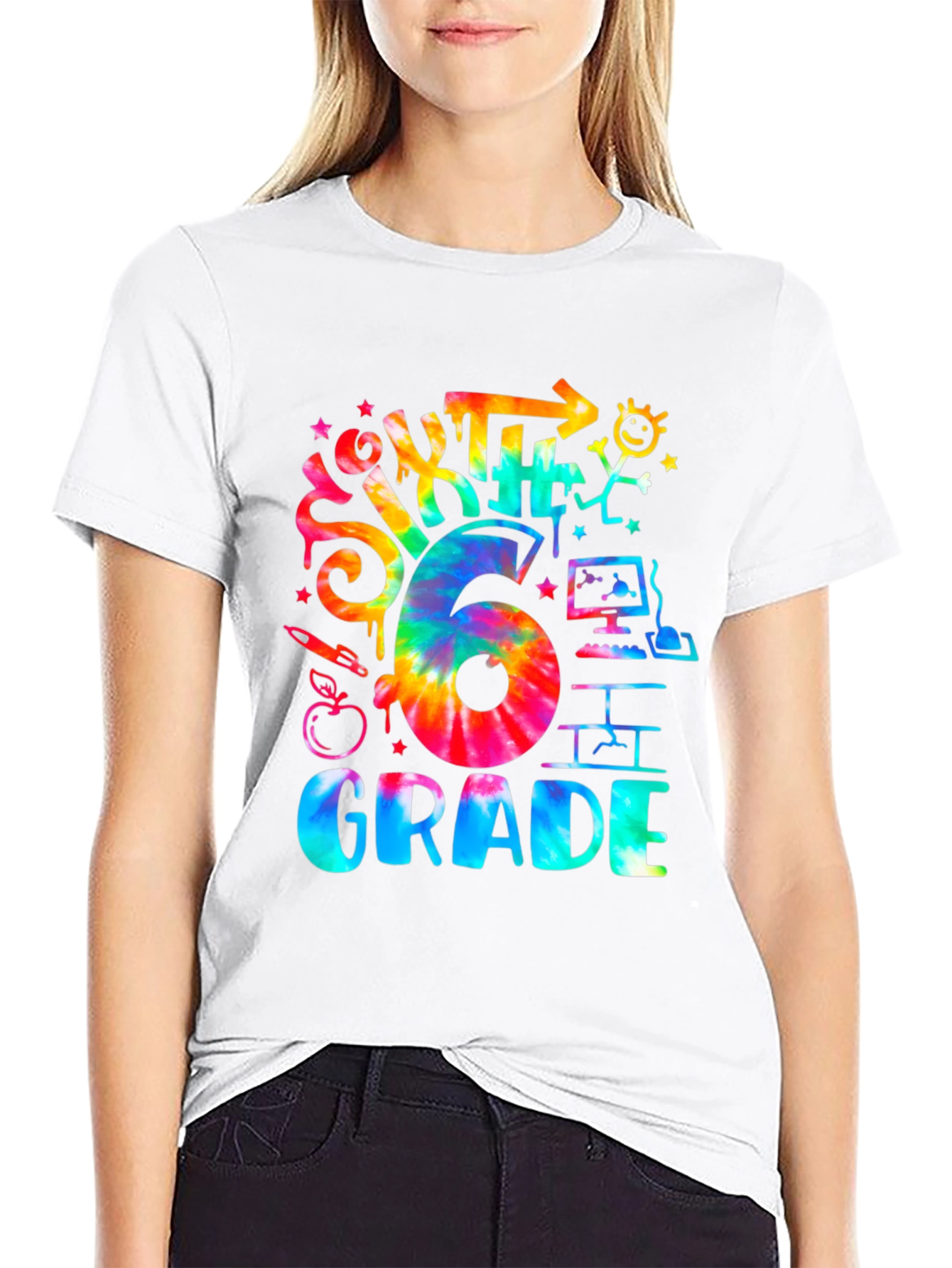 Sixth Grade Tie Dye T-Shirt
