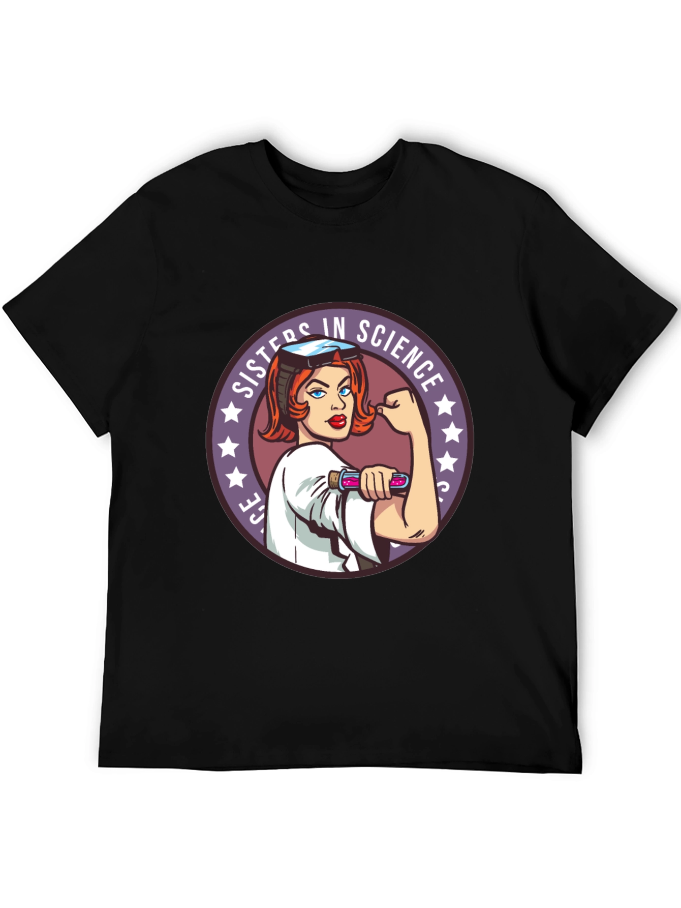 Sisters in Science Graphic T-Shirt - Empowering Women