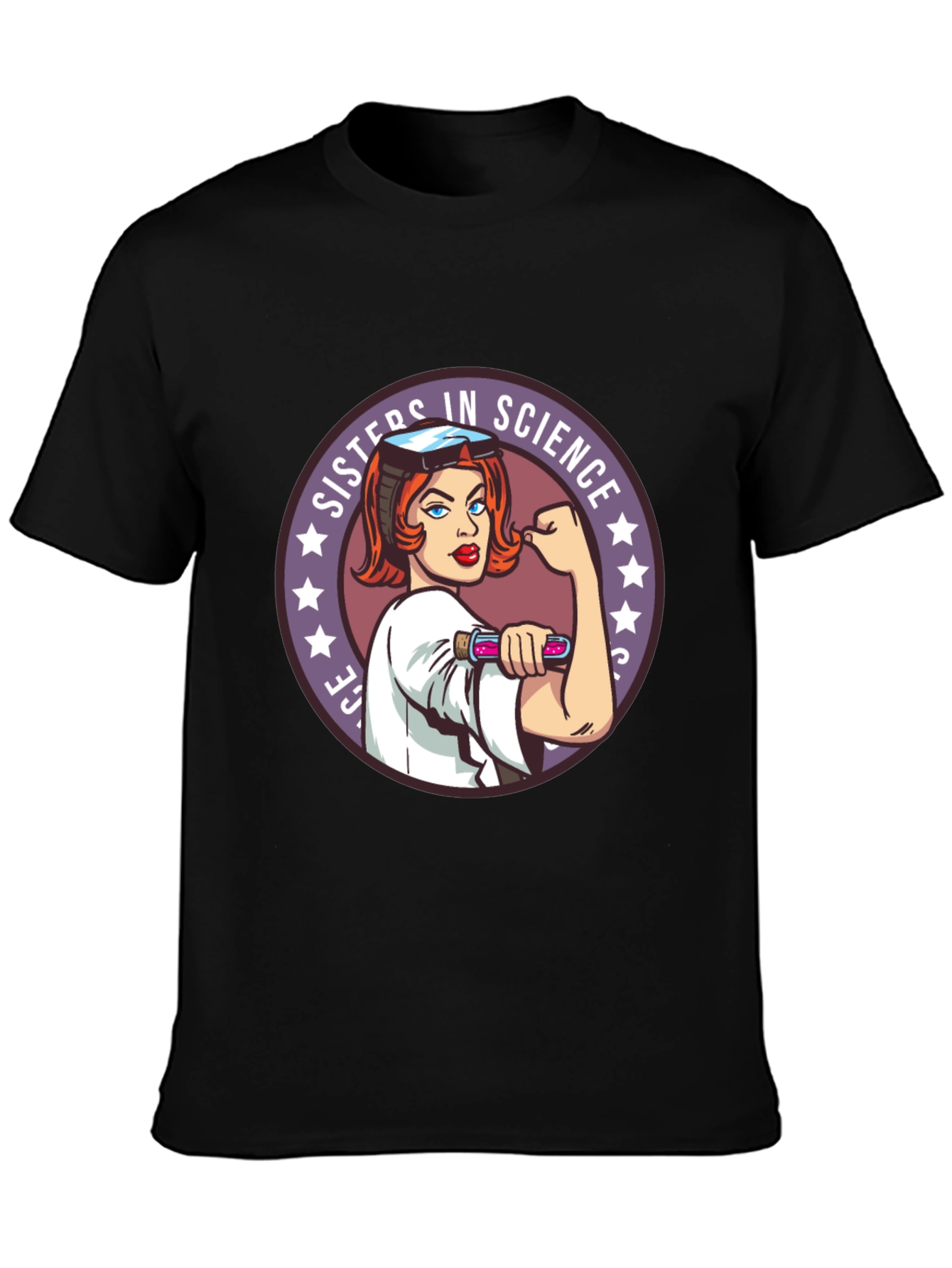 Sisters in Science Graphic T-Shirt - Empowering Women