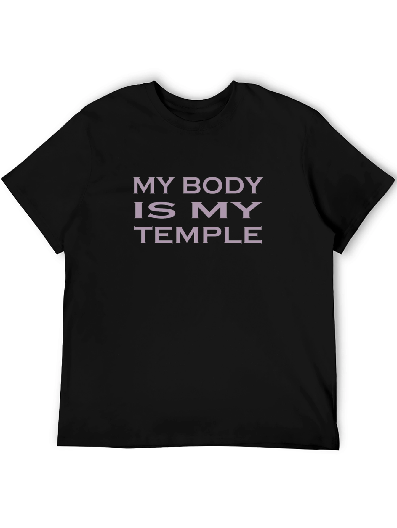 My Body Is My Temple Graphic Tee - Black