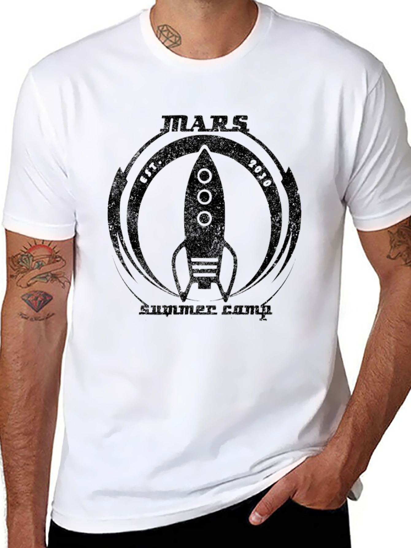 Mars Summer Camp Rocket Graphic Tee