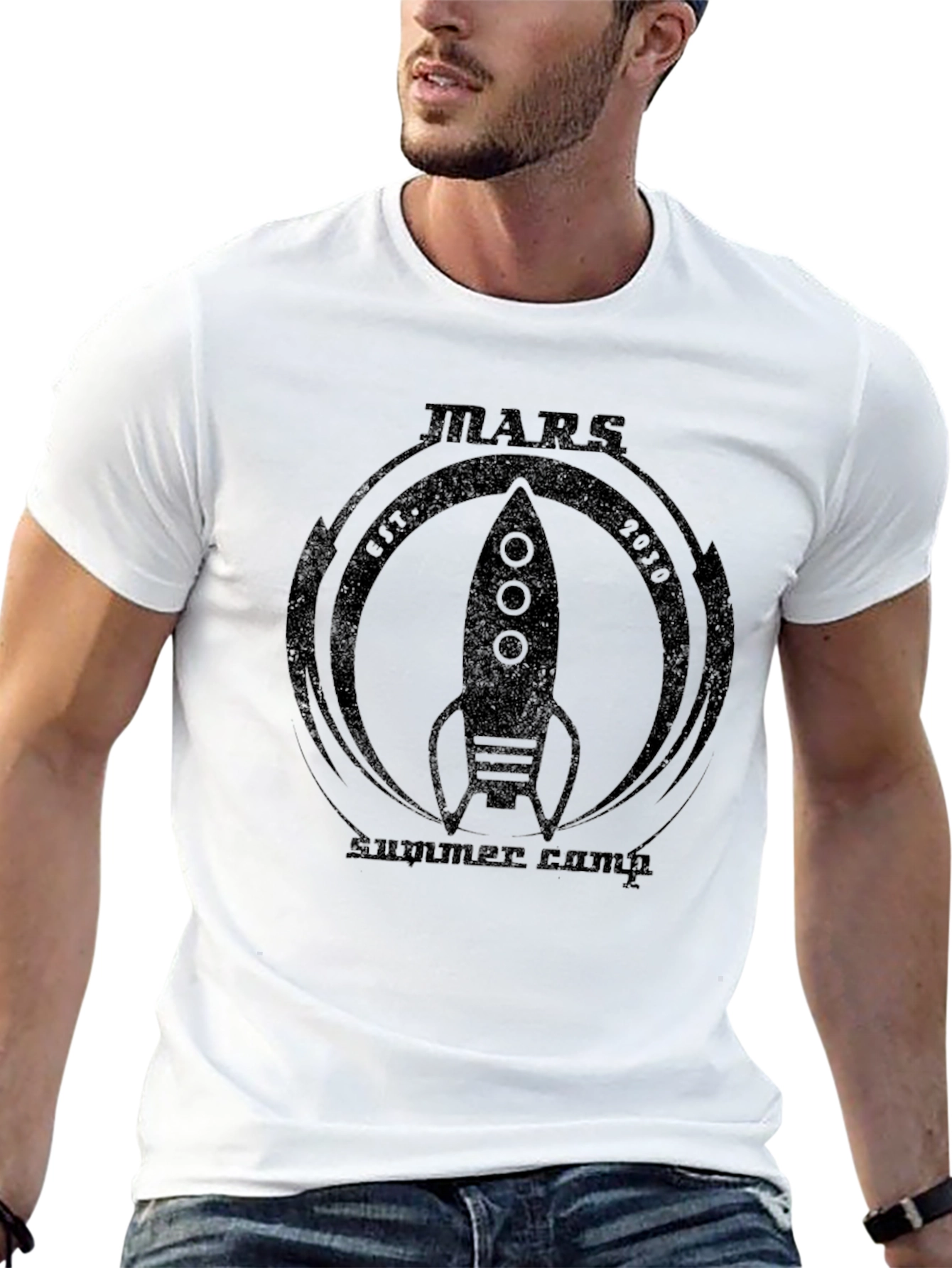 Mars Summer Camp Rocket Graphic Tee