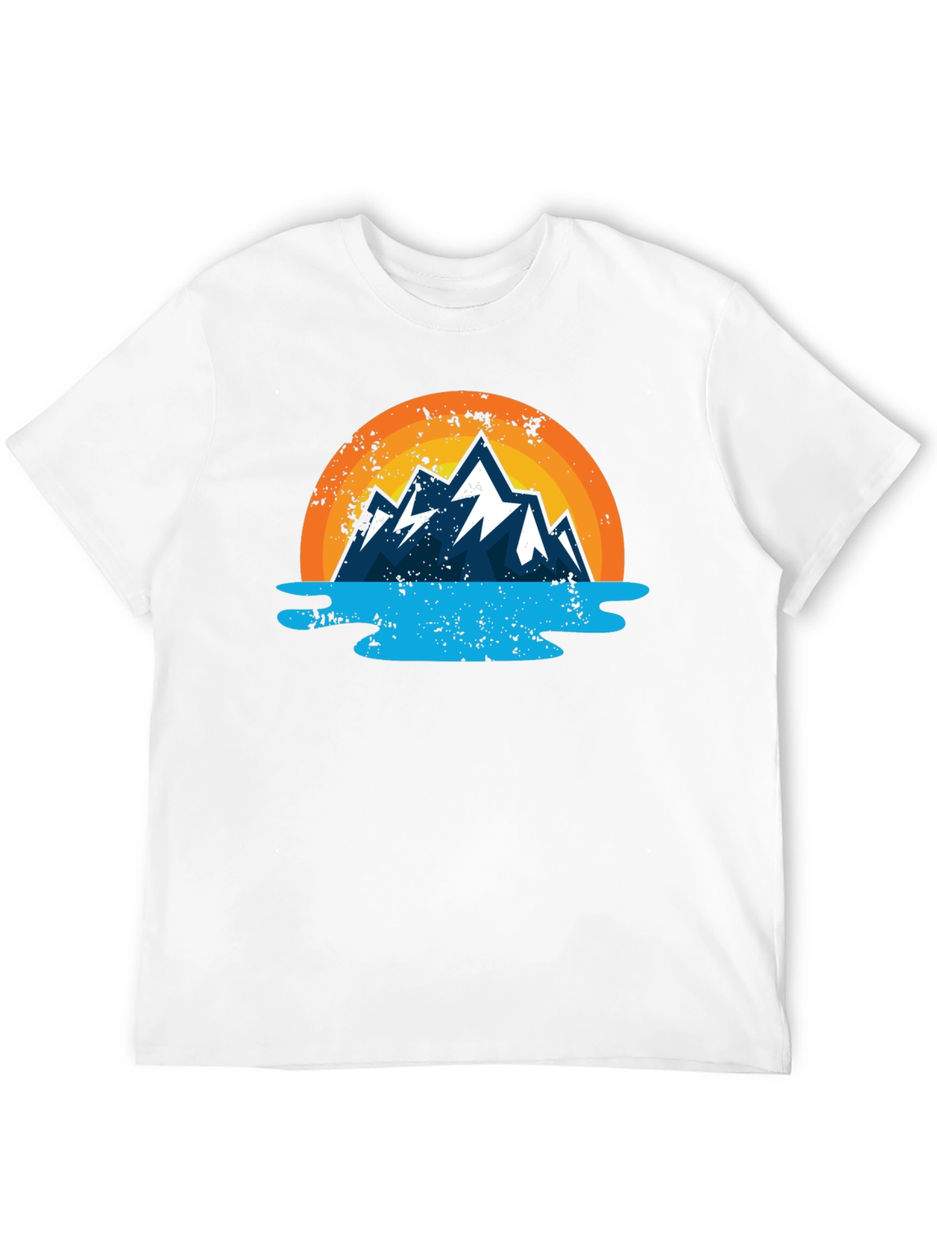 Mountain Graphic Black Tee - Nature Inspired Design