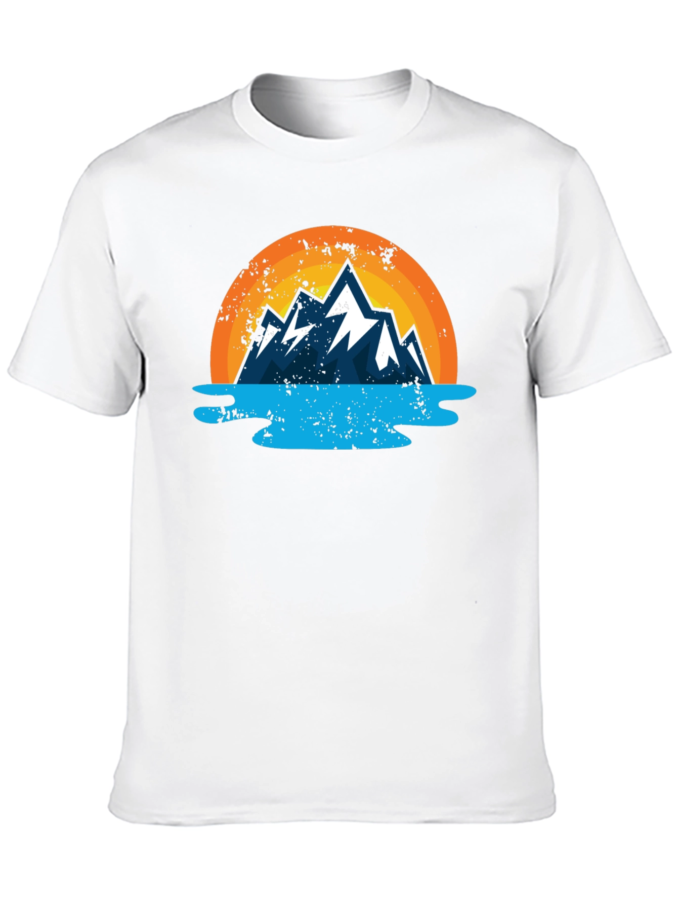 Mountain Graphic Black Tee - Nature Inspired Design
