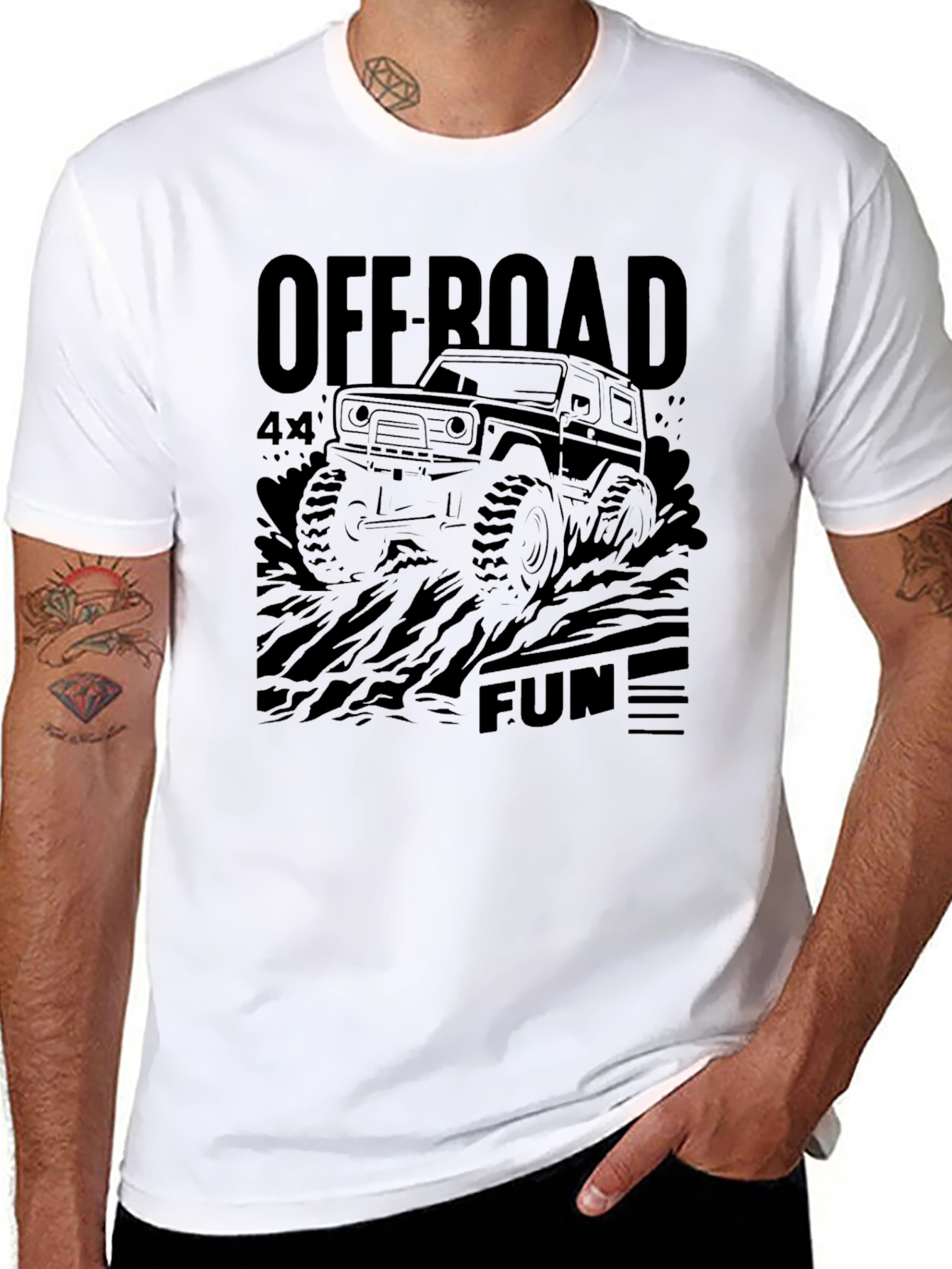 Off Road 4x4 Fun Black T-Shirt