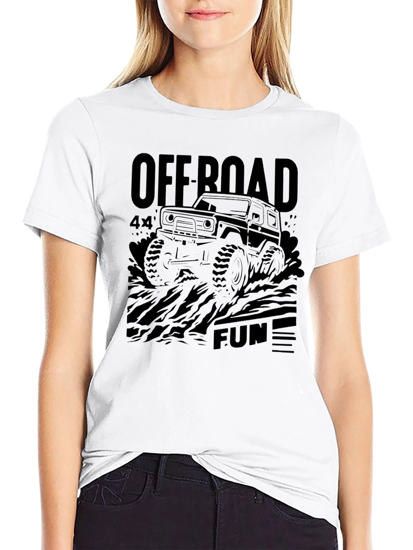 Off Road 4x4 Fun Black T-Shirt