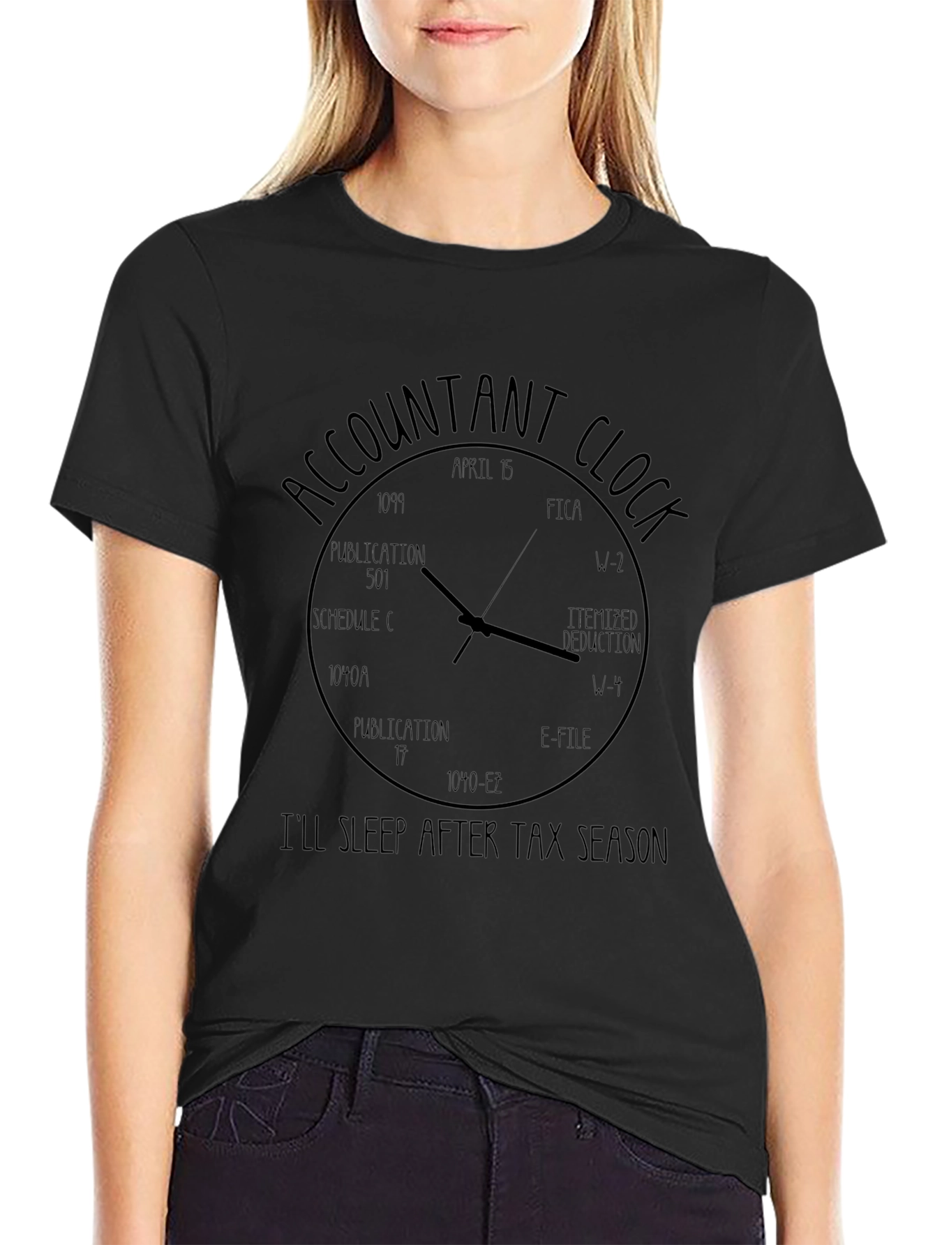 Accountant Clock Humor T-Shirt
