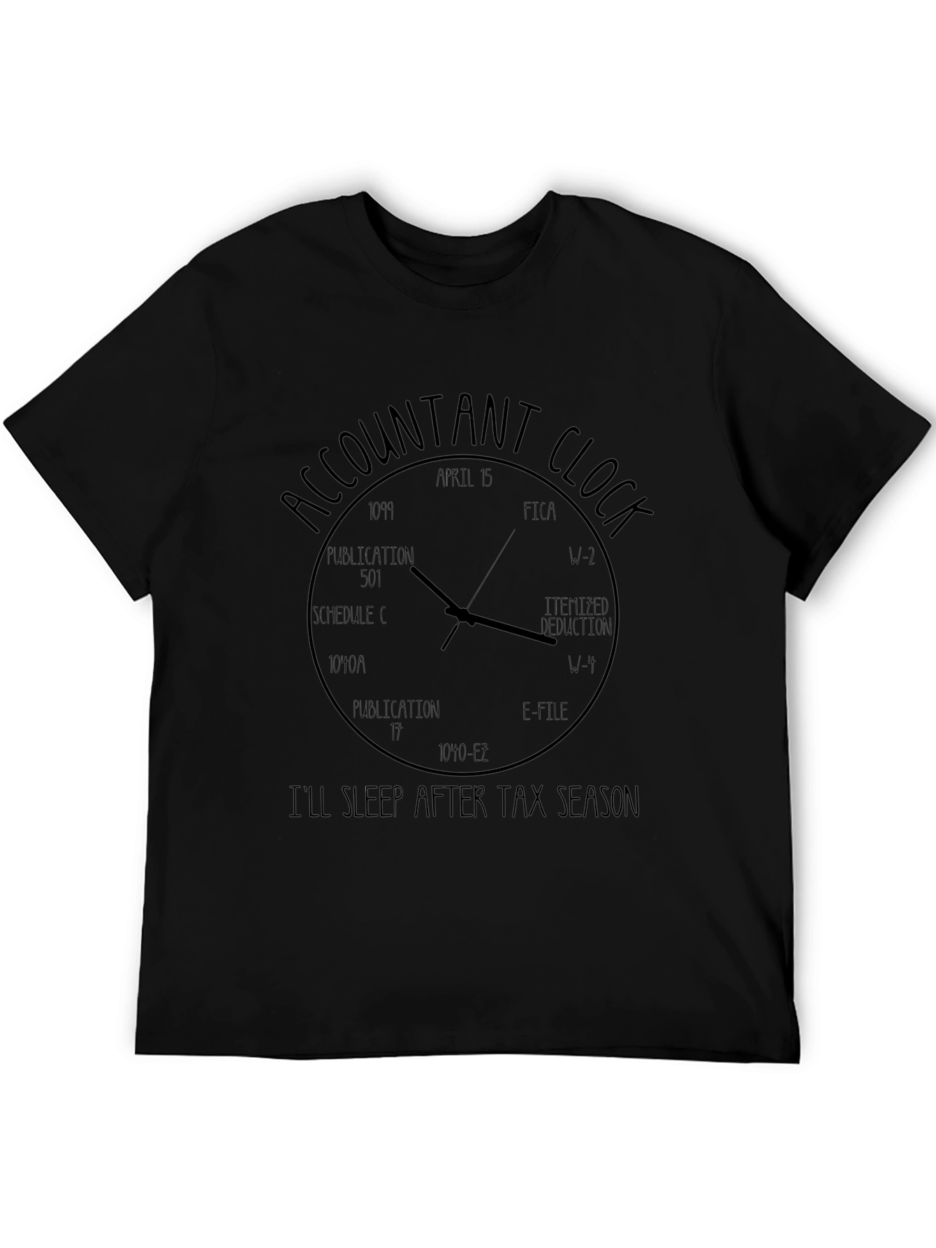 Accountant Clock Humor T-Shirt
