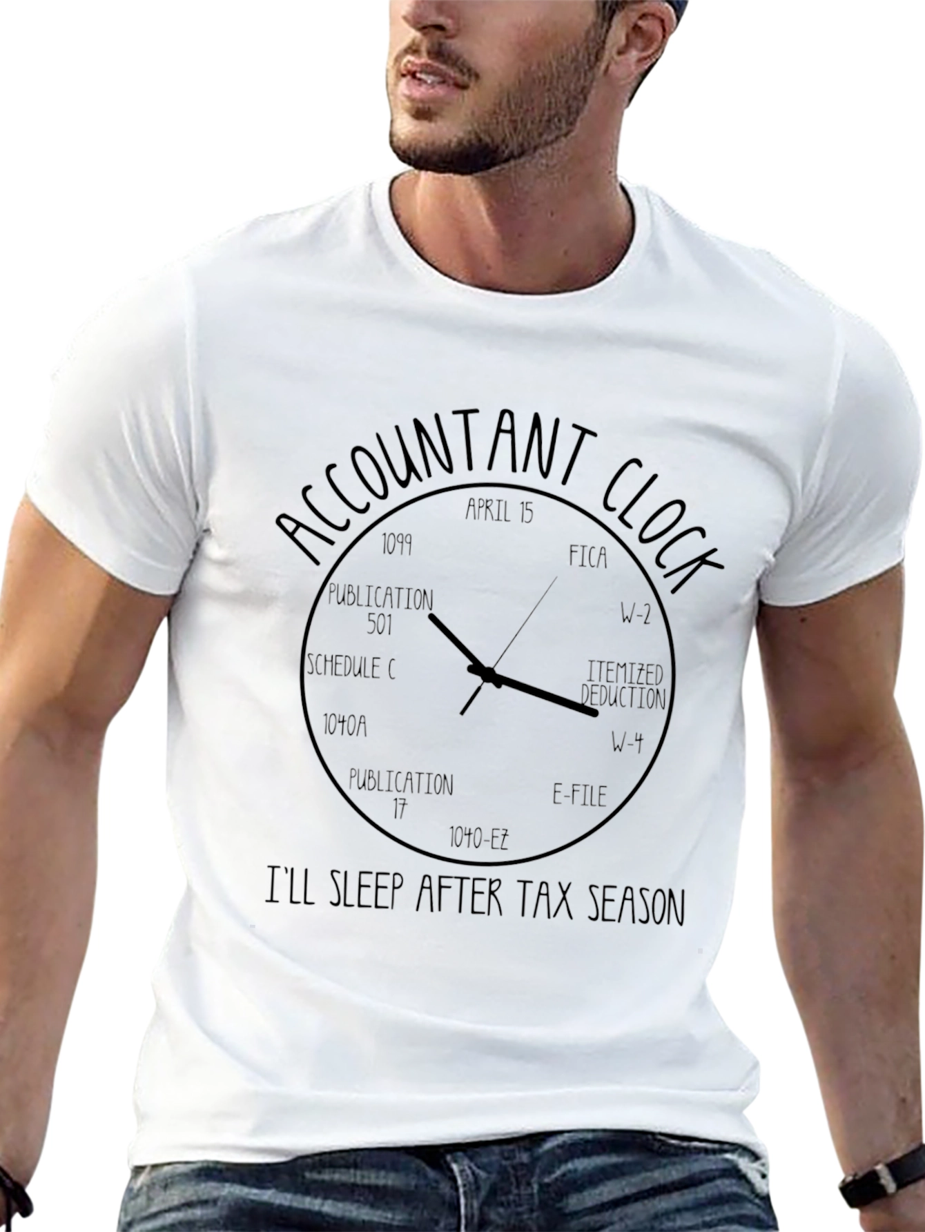 Accountant Clock Humor T-Shirt