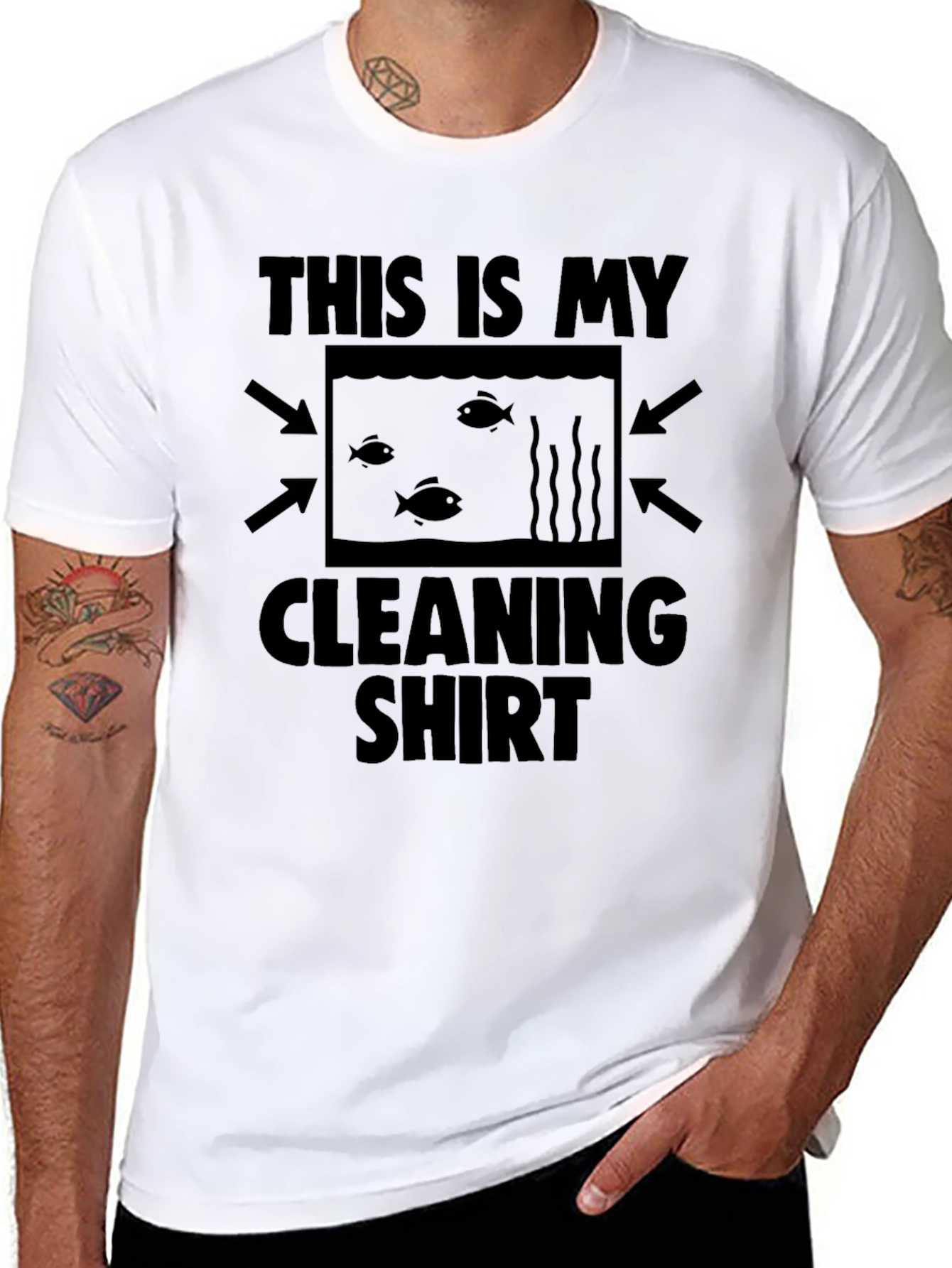 Aquarium Cleaning Shirt - Black