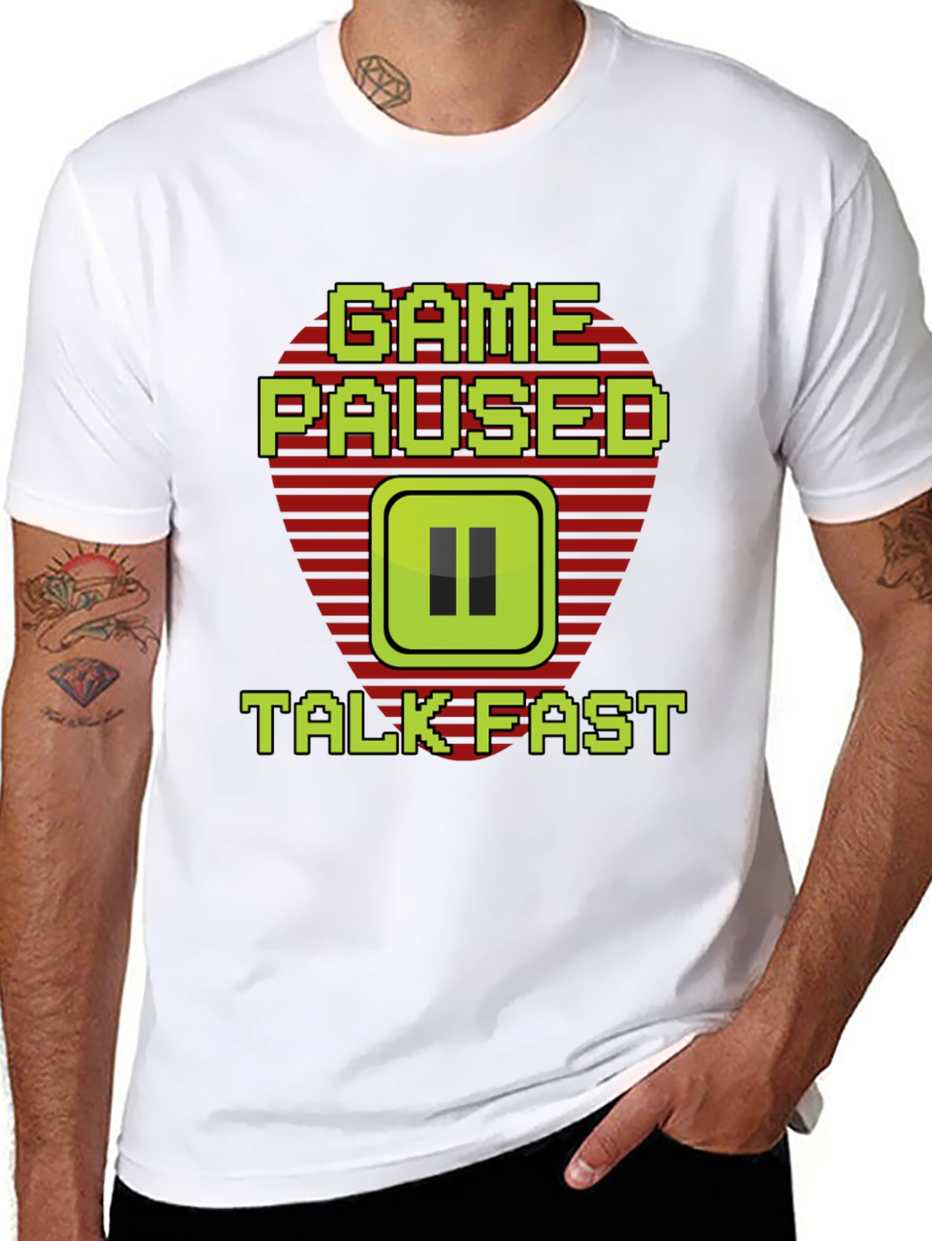 Game Paused - Talk Fast Gamer T-Shirt