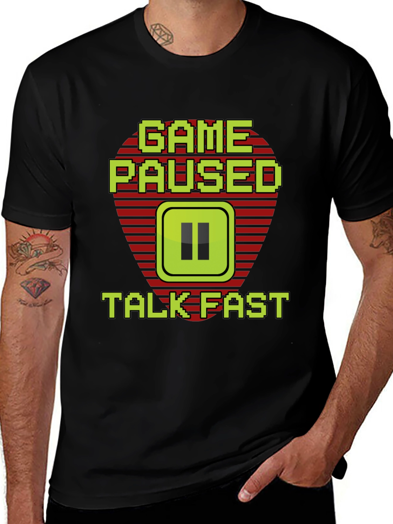 Game Paused - Talk Fast Gamer T-Shirt