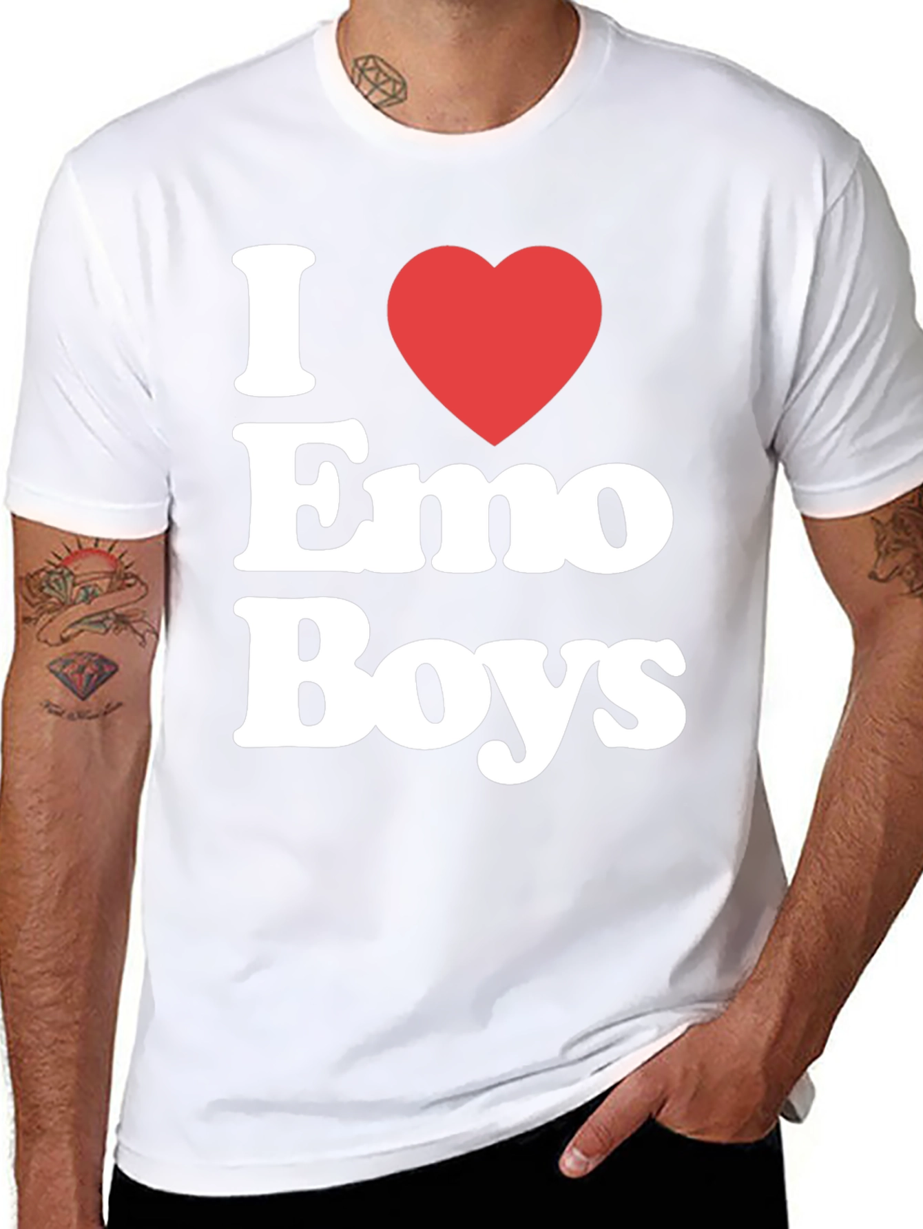 I Heart Emo Boys Graphic Tee