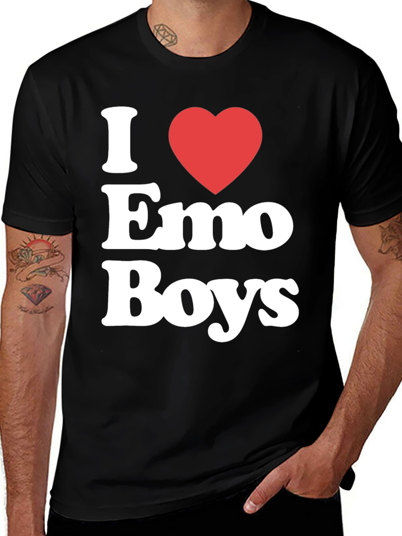 I Heart Emo Boys Graphic Tee