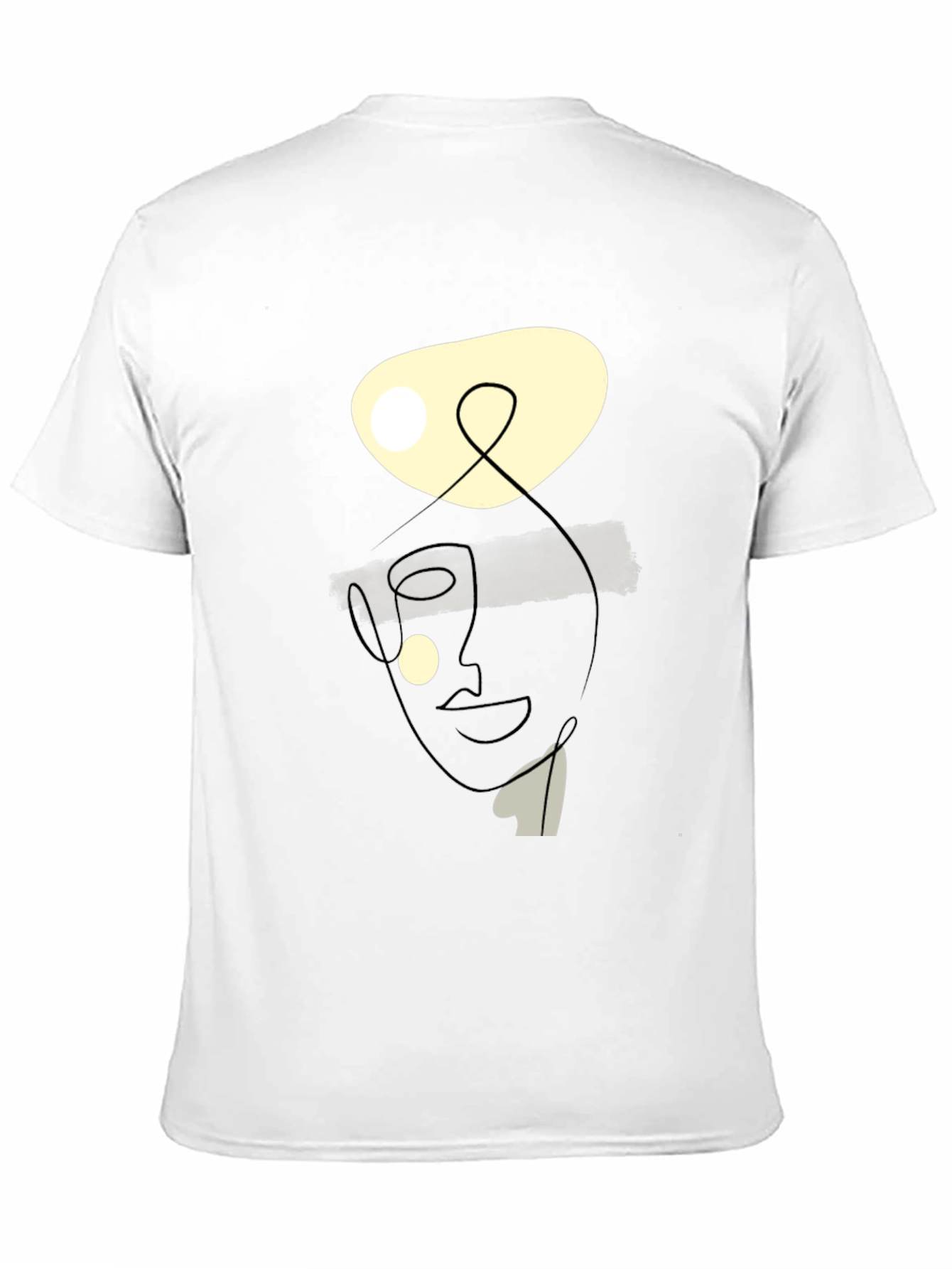 Abstract Face Graphic Tee - Modern Art Shirt