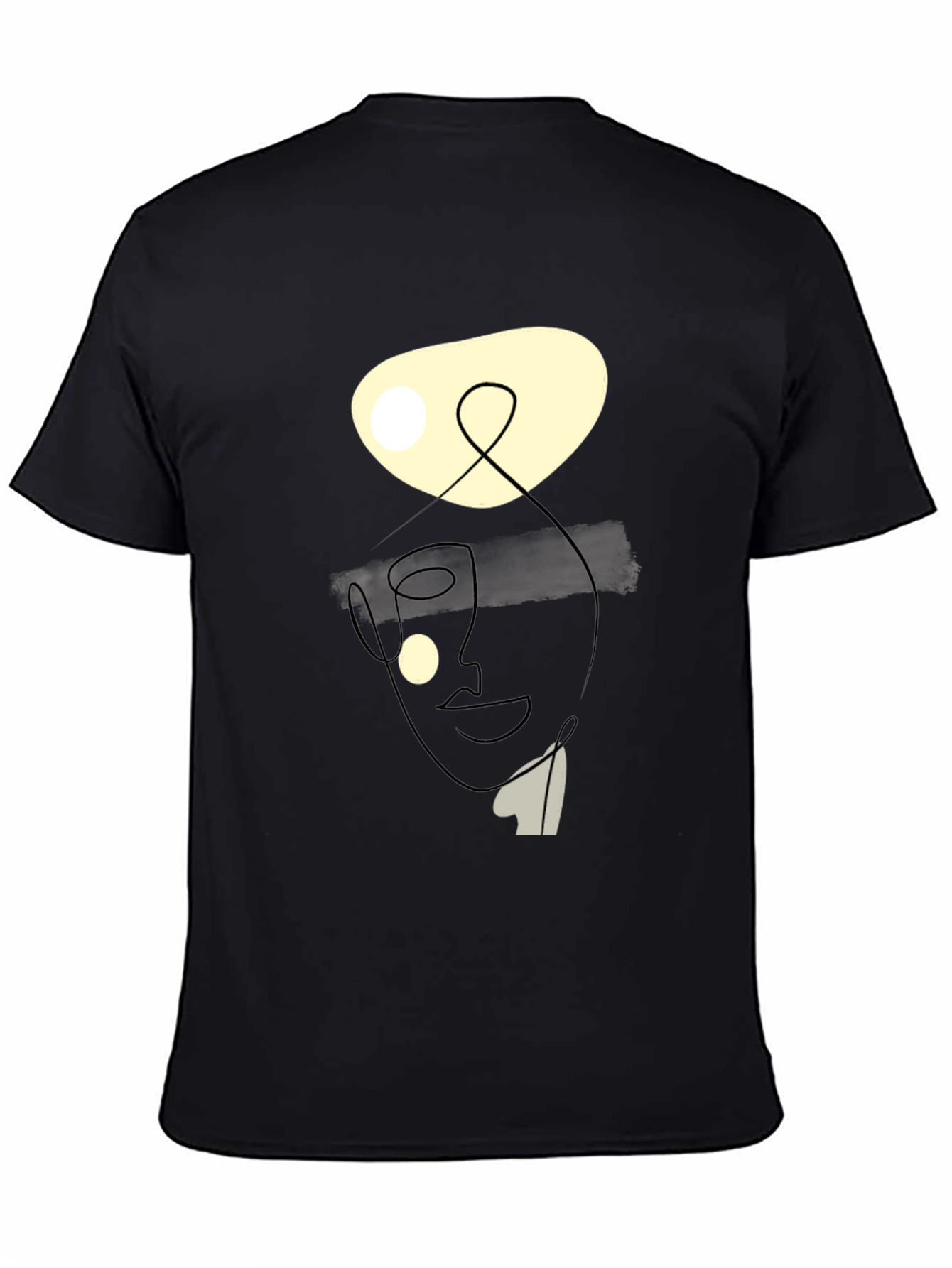Abstract Face Graphic Tee - Modern Art Shirt
