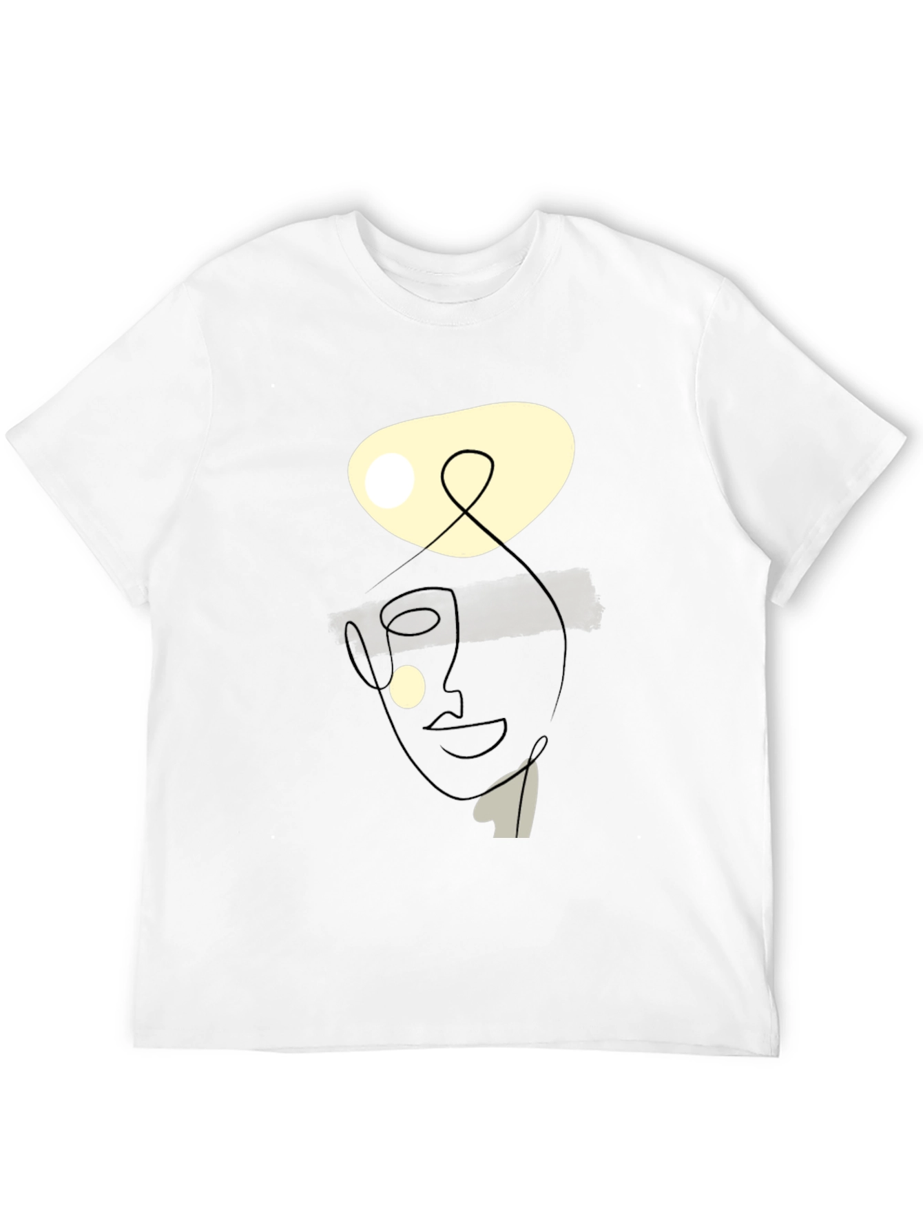 Abstract Face Graphic Tee - Modern Art Shirt
