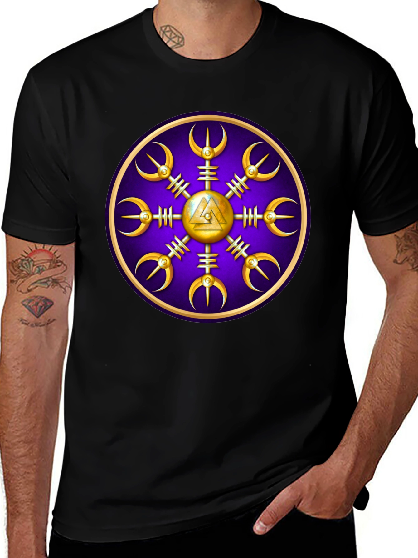 Viking Helm of Awe Graphic Tee - Black