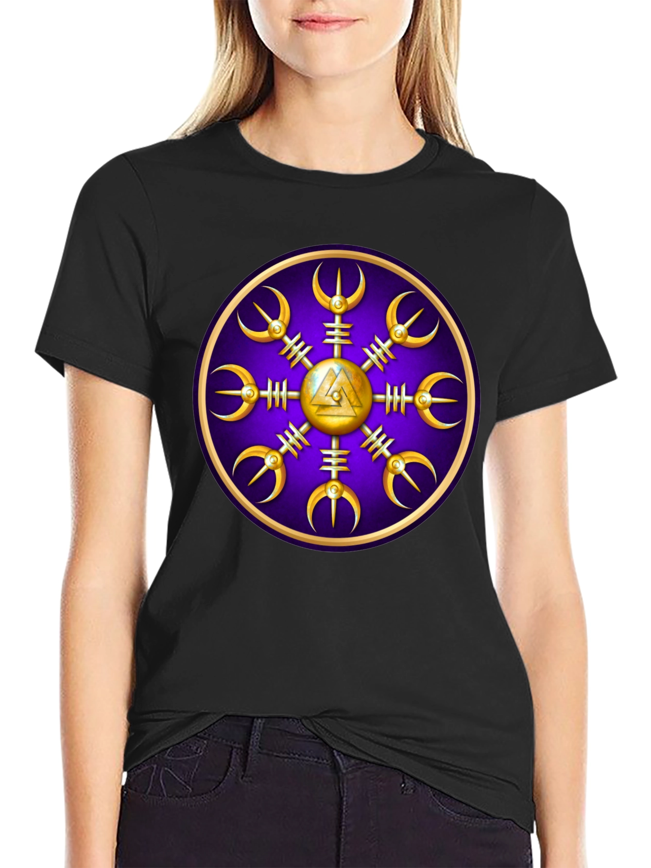 Viking Helm of Awe Graphic Tee - Black