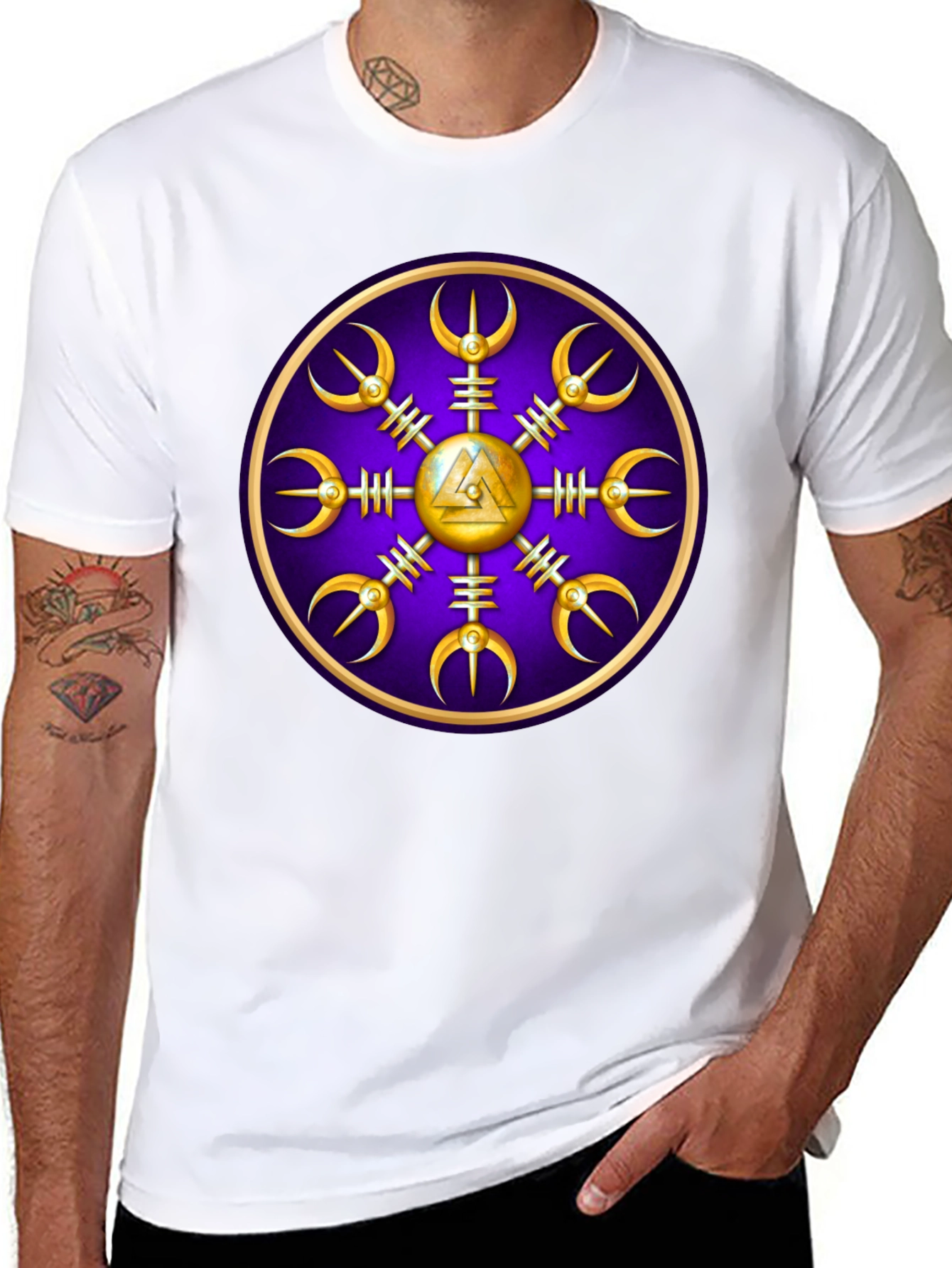 Viking Helm of Awe Graphic Tee - Black