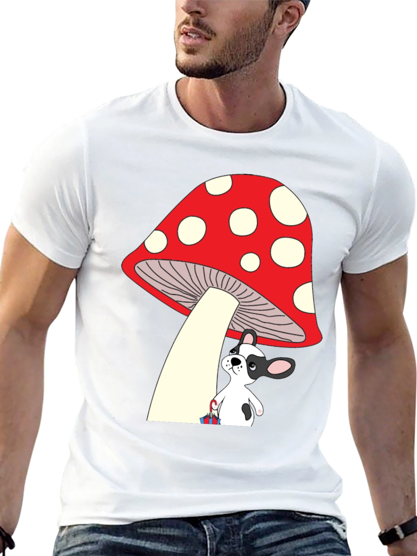 Mushroom Dog Graphic T-Shirt