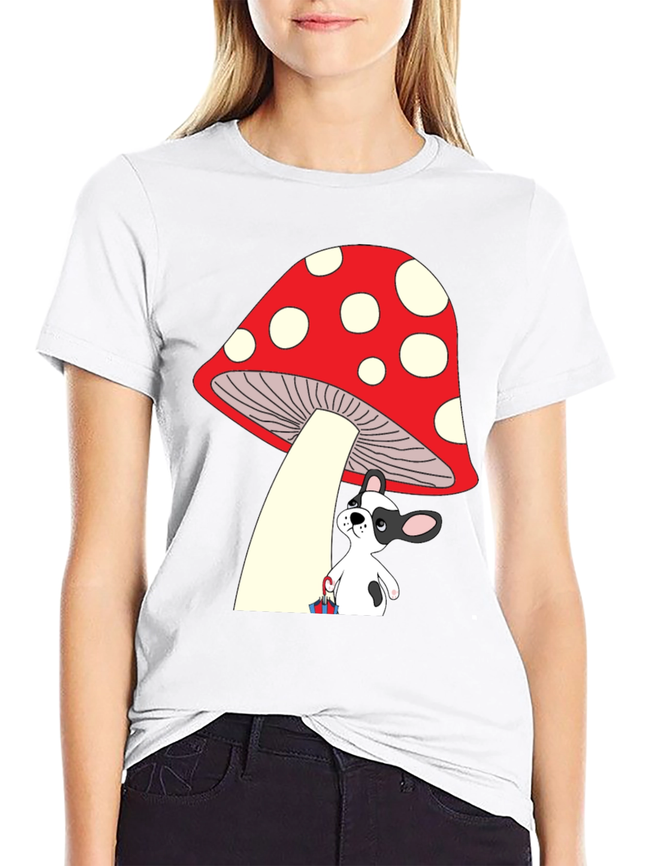 Mushroom Dog Graphic T-Shirt