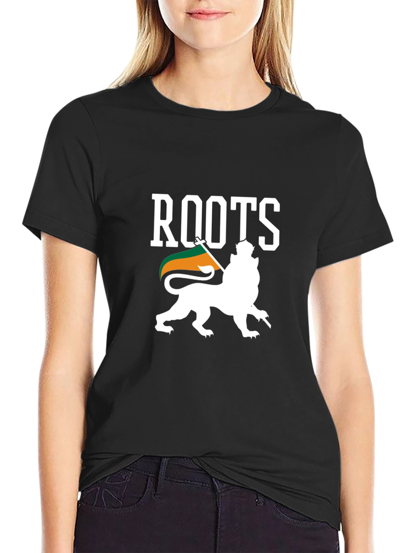 Roots Lion T-Shirt - Black