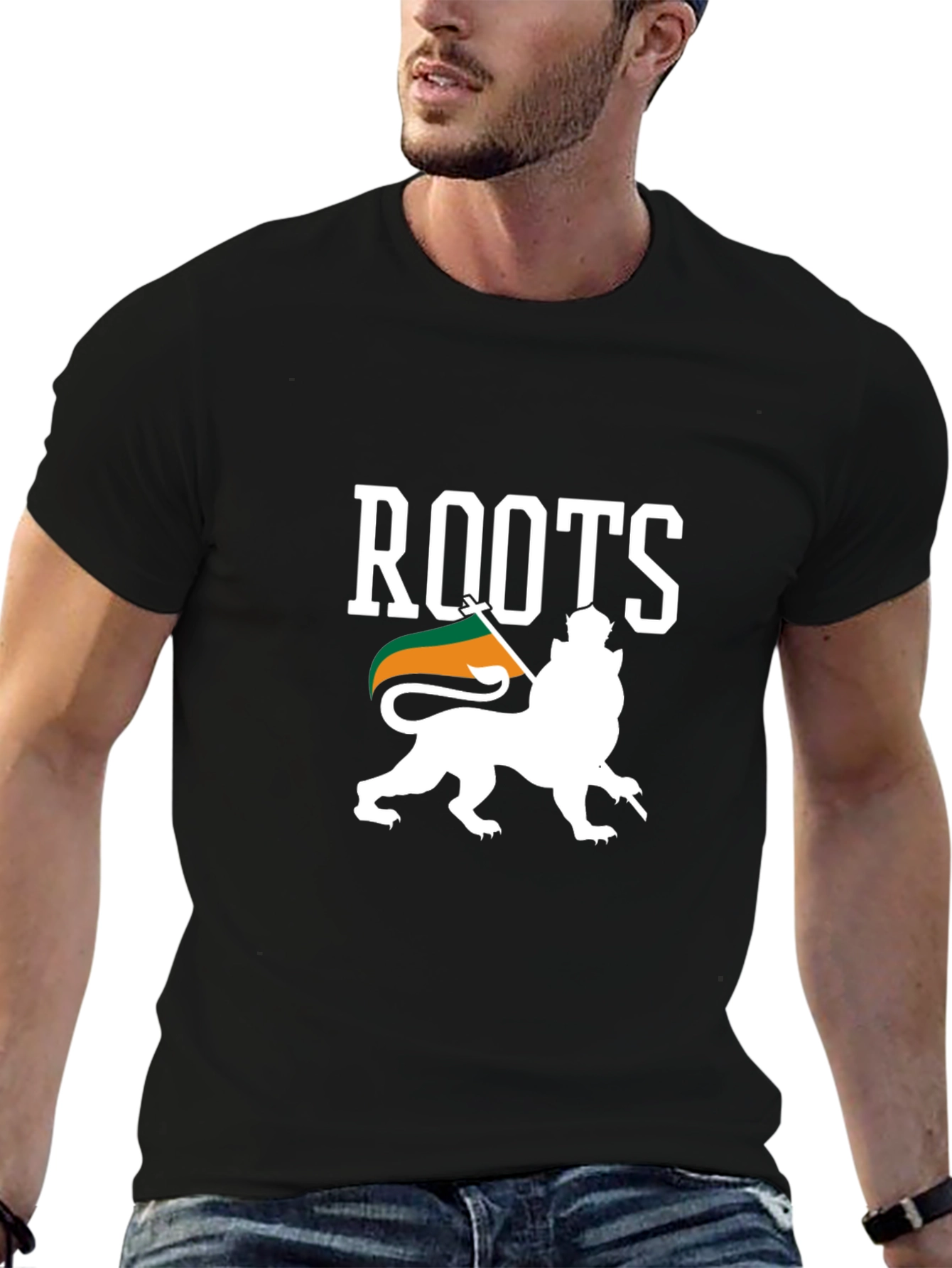 Roots Lion T-Shirt - Black