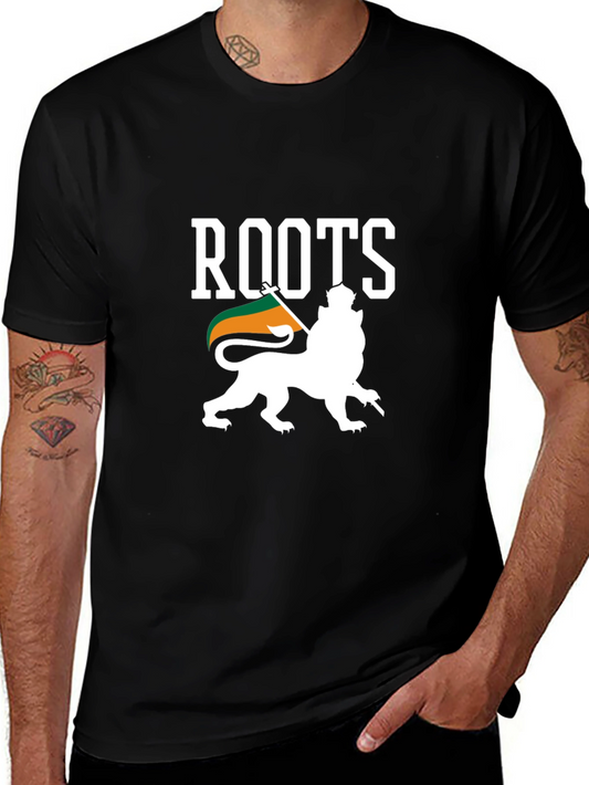 Roots Lion T-Shirt - Black