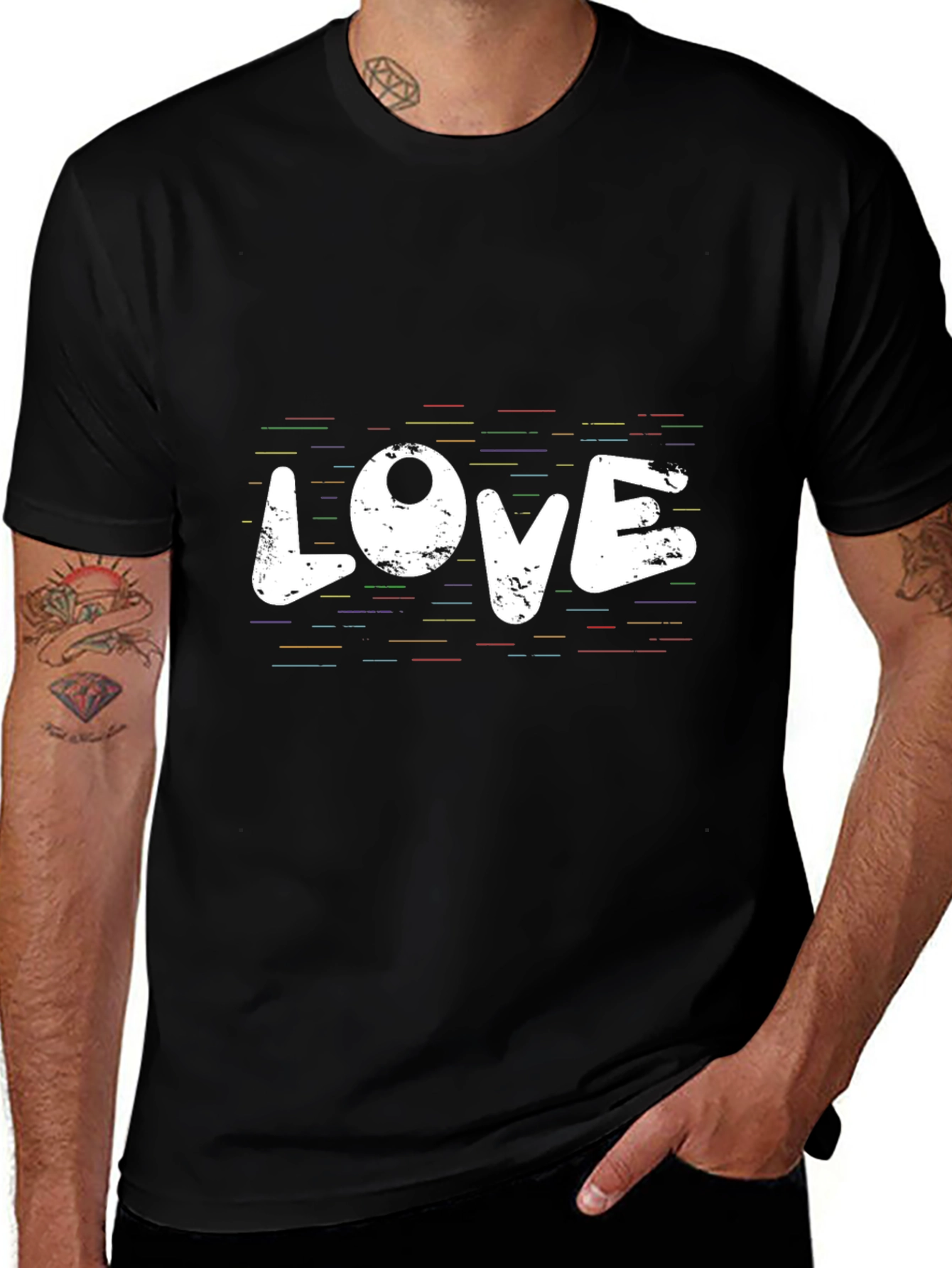 Love Graphic T-Shirt - Mens Black Tee