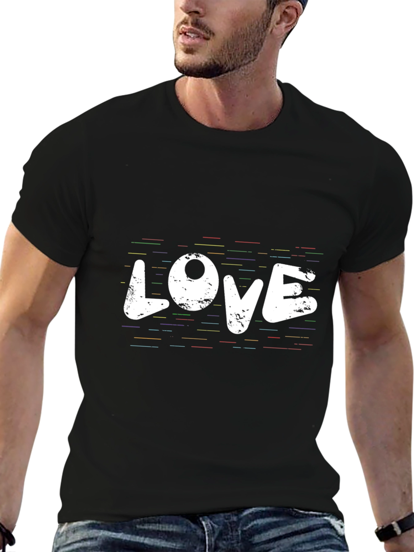 Love Graphic T-Shirt - Mens Black Tee