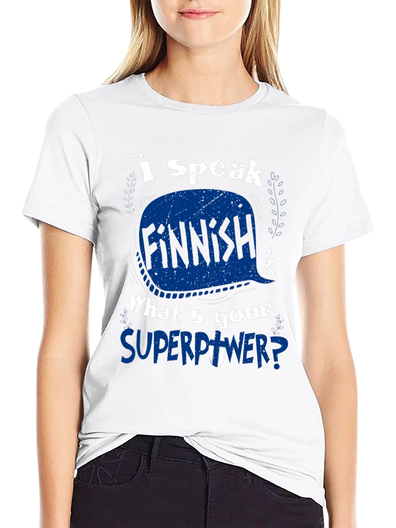 I Speak Finnish Superpower Graphic Tee