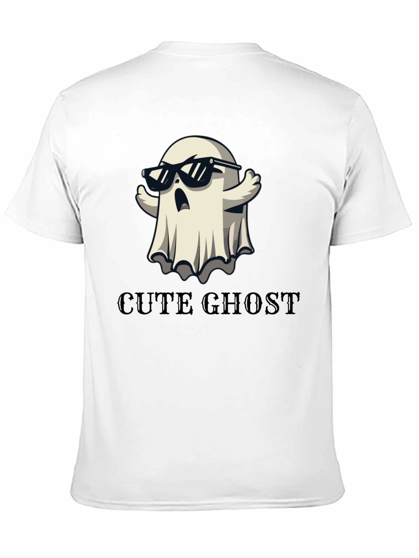 Cool Ghost Graphic Tee - Unisex Black T-Shirt