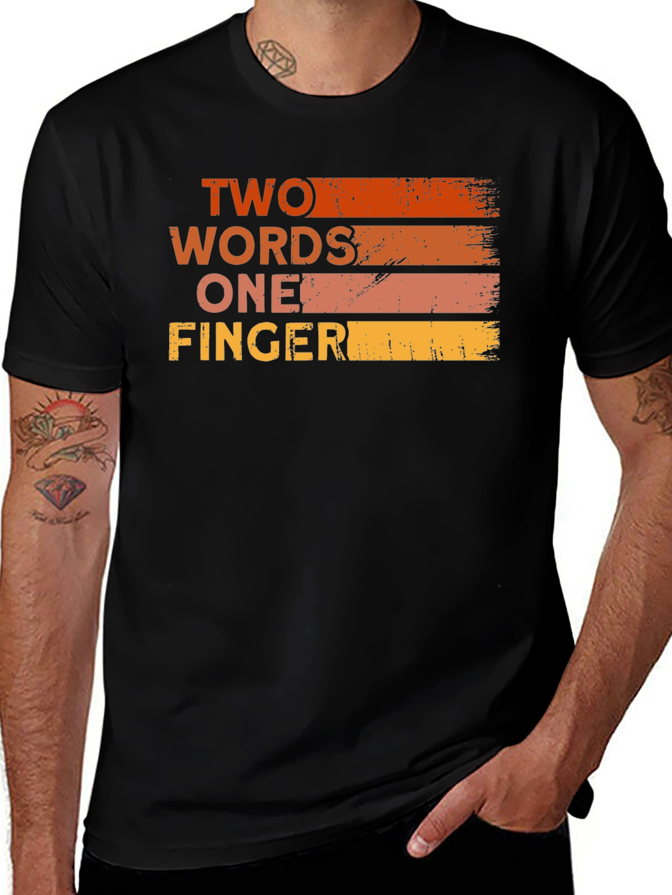 Two Words One Finger T-Shirt