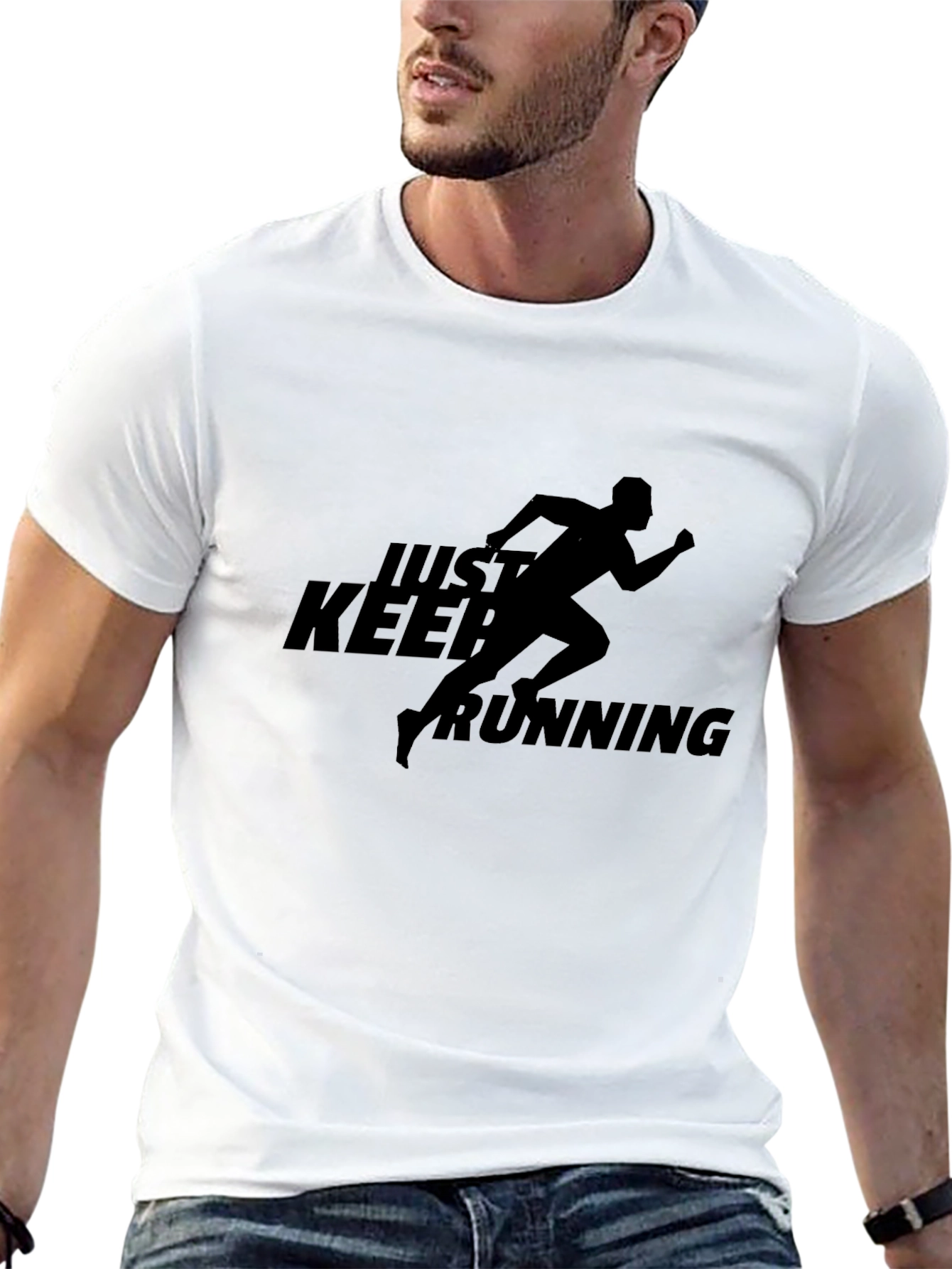 Just Keep Running Tee - Stylish Activewear