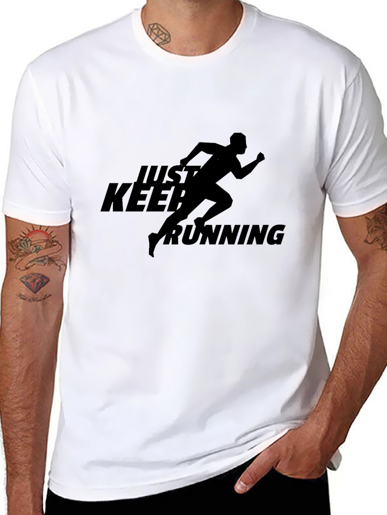 Just Keep Running Tee - Stylish Activewear
